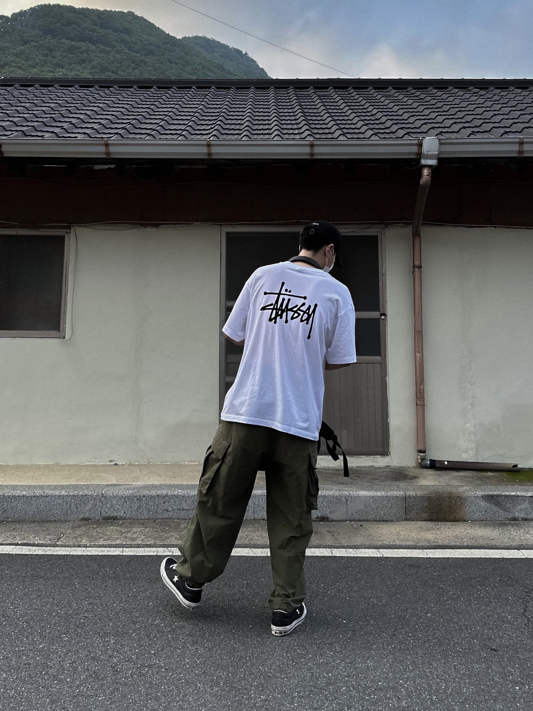 Stussy Basic Stussy T-Shirt White 2023 착용 스타일