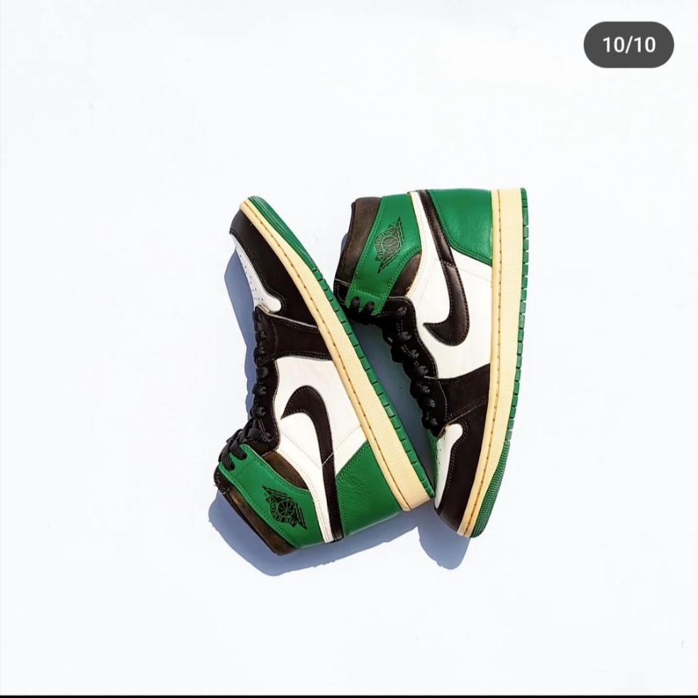 Jordan 1 Retro High OG Black and Lucky Green 착용 스타일 - 3