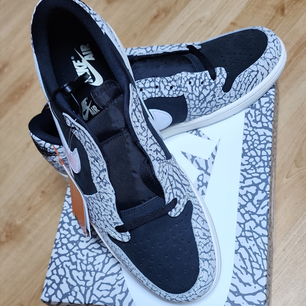 Jordan 1 Retro Low OG Black Cement 착용 스타일 - 2