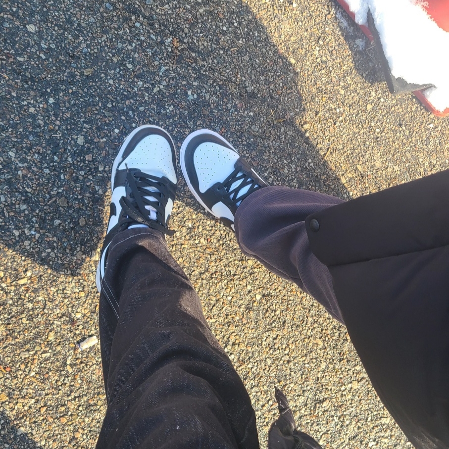 (W) Nike Dunk Low Black, Nike Dunk Low Retro Black 착용 스타일