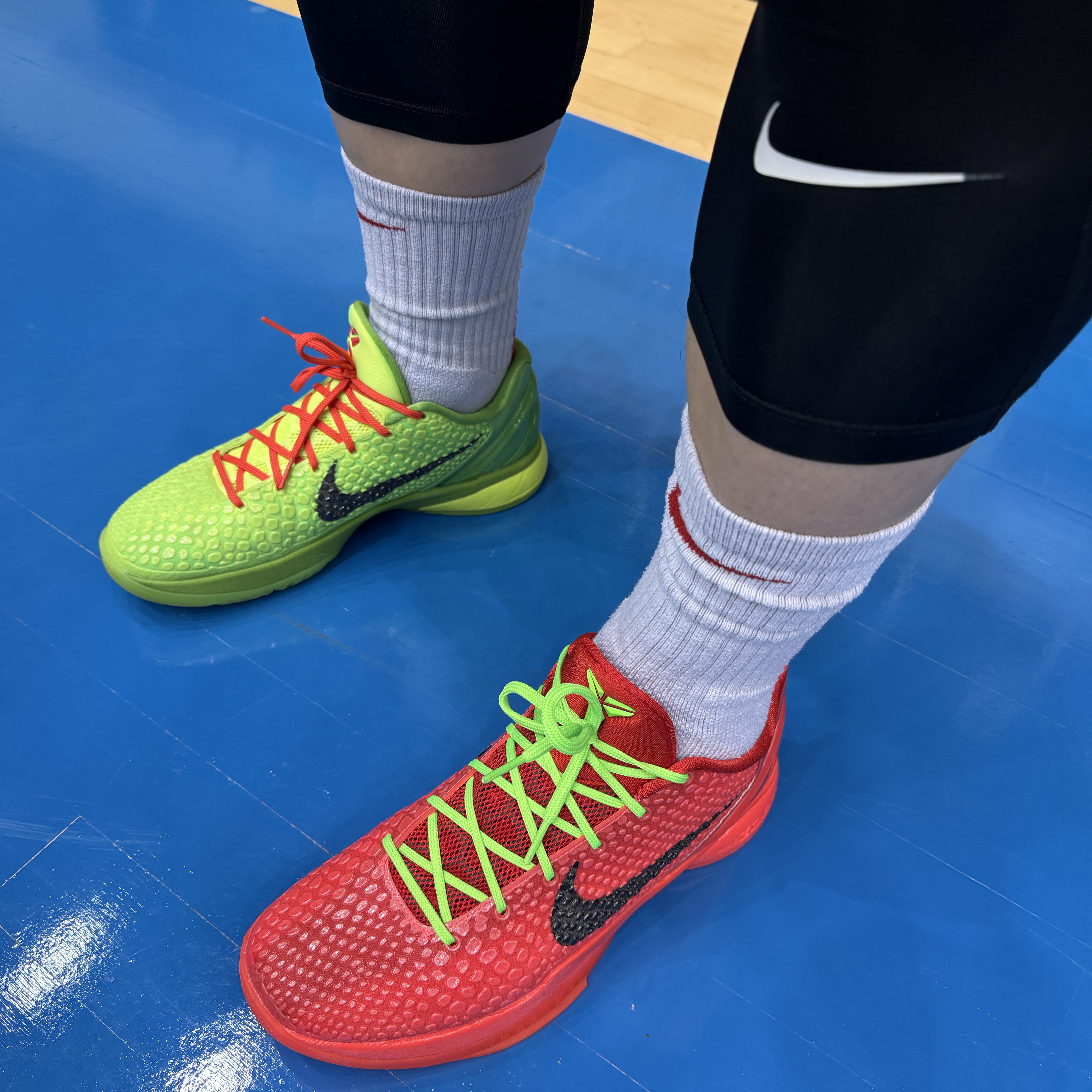 Nike Kobe 6 Protro Reverse, Nike Kobe 6 Protro Green Apple 착용 스타일