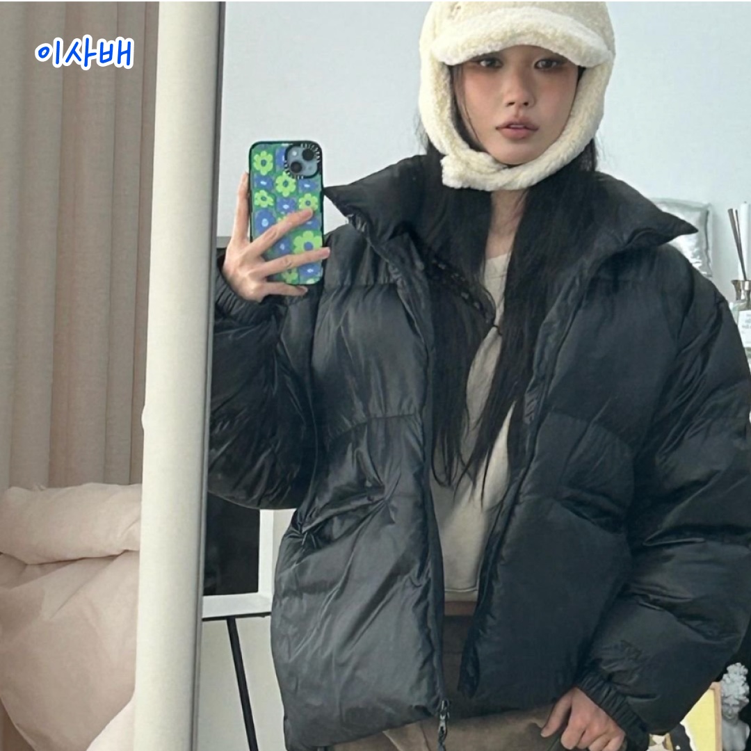 Open Yy Faux Fur Corduroy Earflap Cap Khaki, Open Yy Faux Fur Earflap Cap Black 착용 스타일 - 7