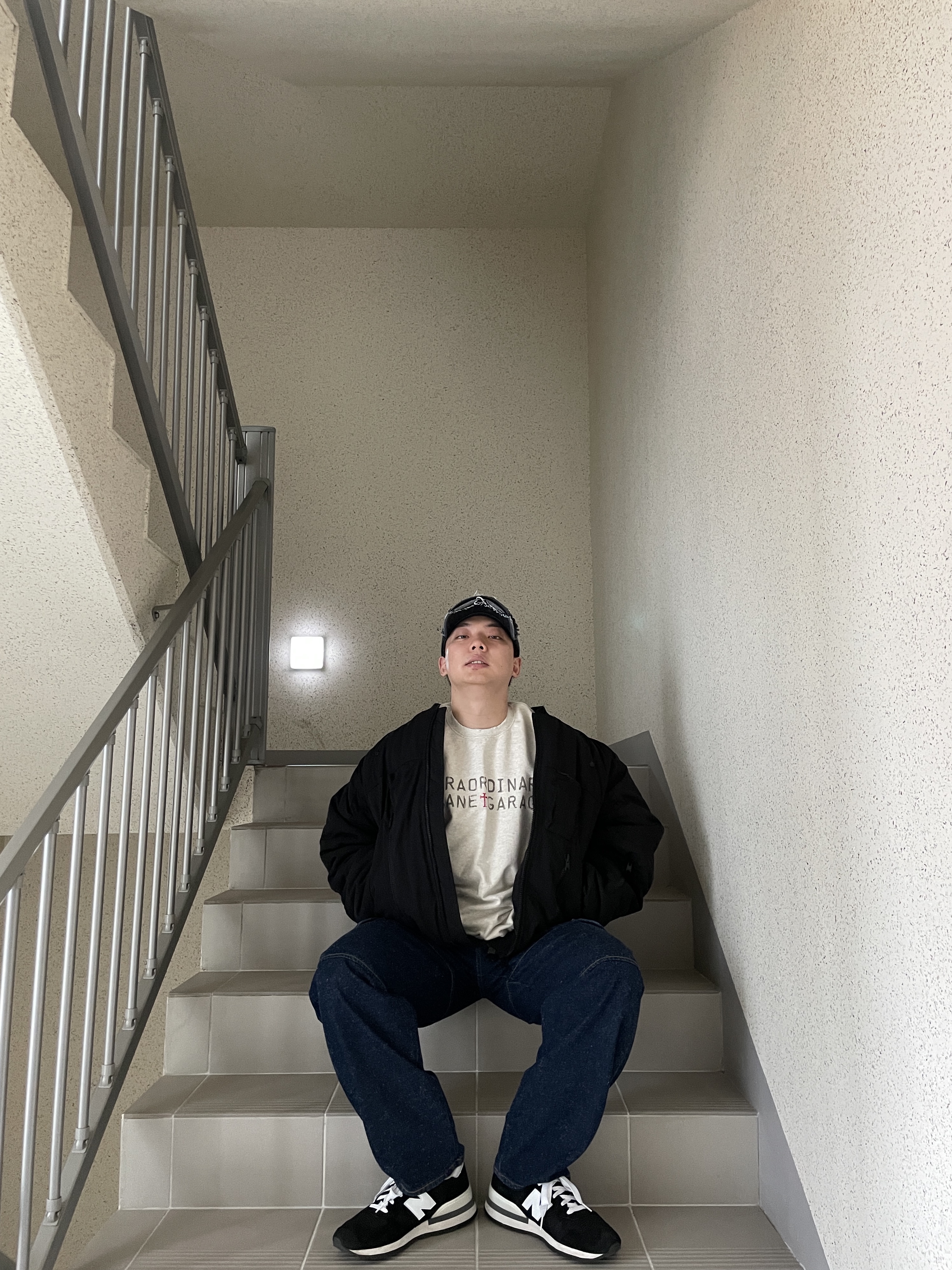 Undermycar Juggernaut Double Back Zip Steroid Bomber Triple Black - 23SS, [KREAM 단독] Etce Damaged Denim Cap Black 착용 스타일 - 5