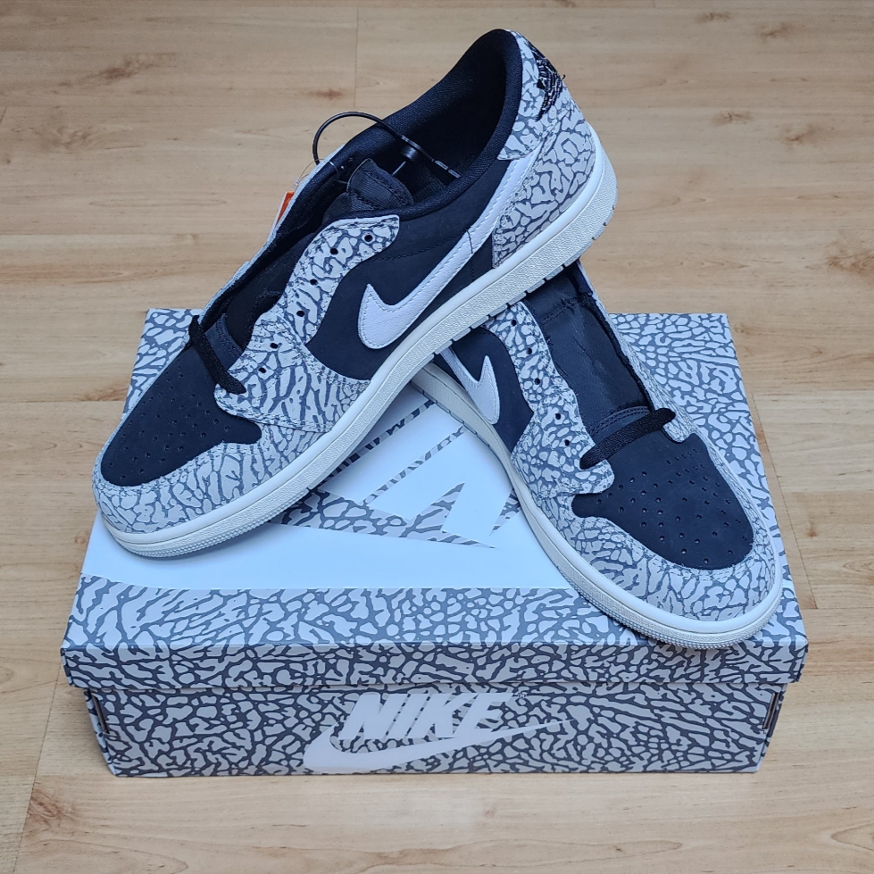 Jordan 1 Retro Low OG Black Cement 착용 스타일 - 1