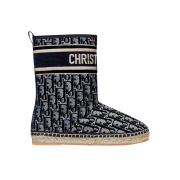 (W) Dior Chez Moi Granville Ankle Boot Dior Oblique Deep Blue