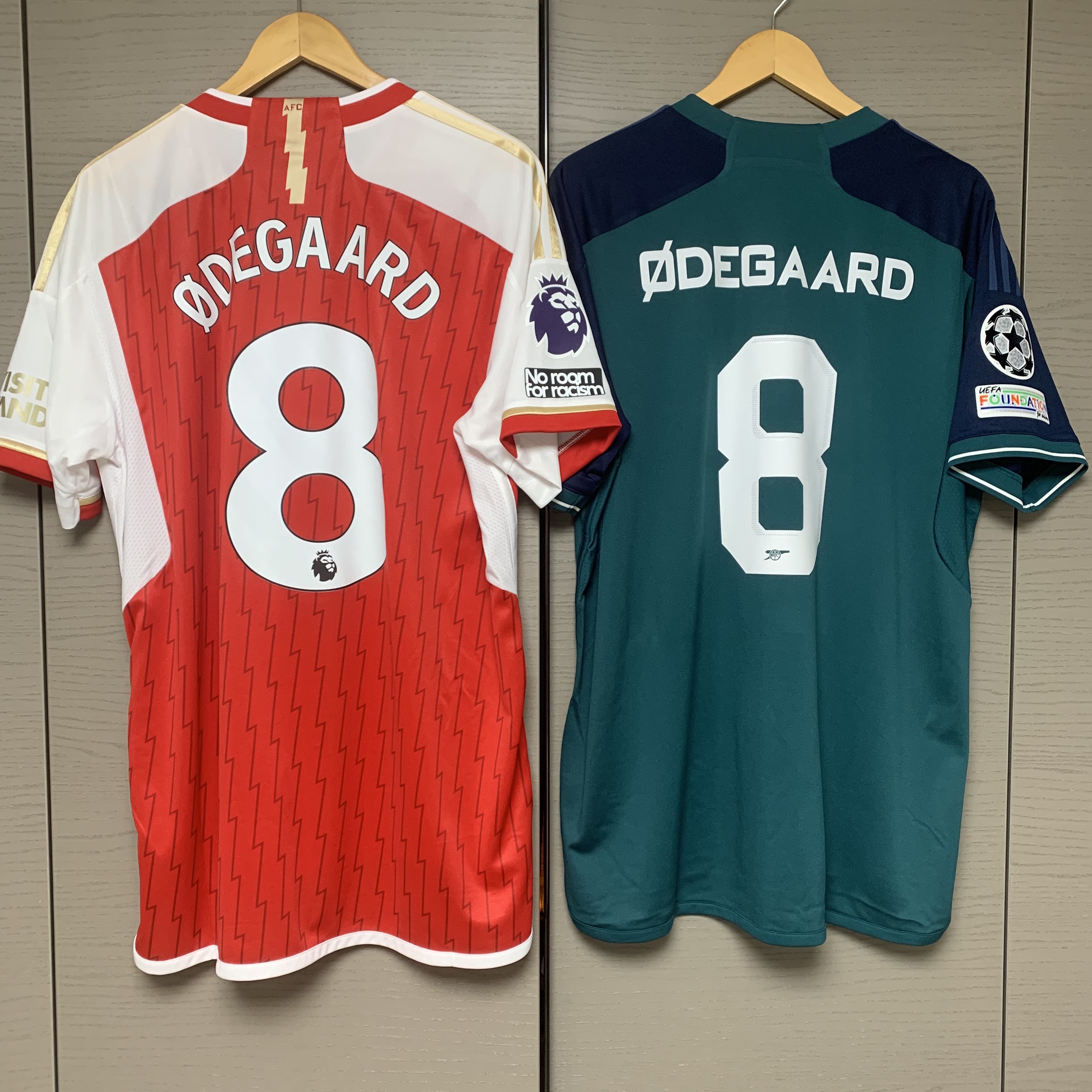 Adidas Arsenal 2023/24 Home Jersey Better Scarlet White - KR Sizing (Non Marking Ver.) 착용 스타일 - 1