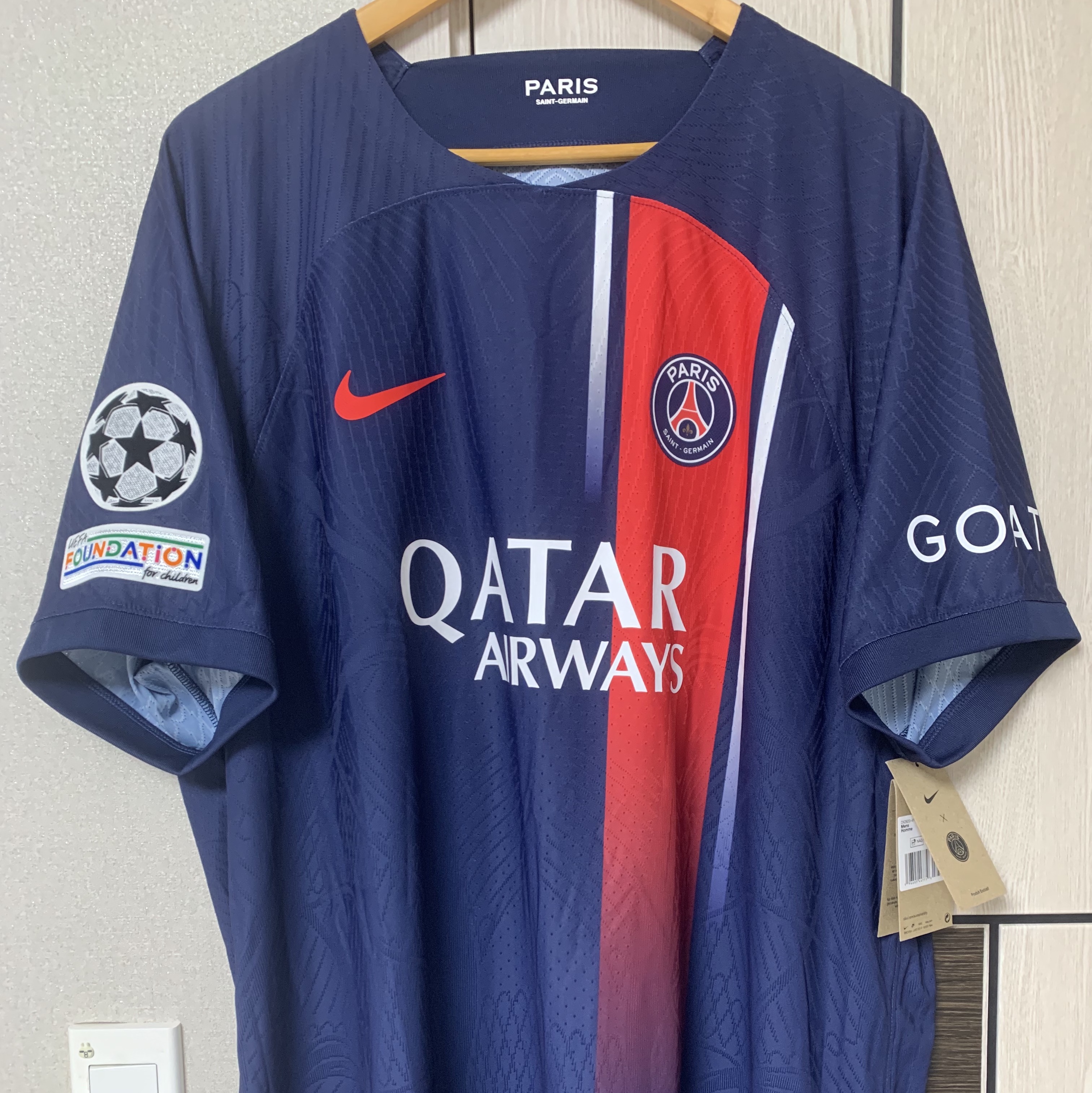 Nike Paris Saint-Germain 2023/24 Dri-Fit ADV Match Home SS Jersey Midnight Navy (Non Marking Ver.) 착용 스타일 - 2