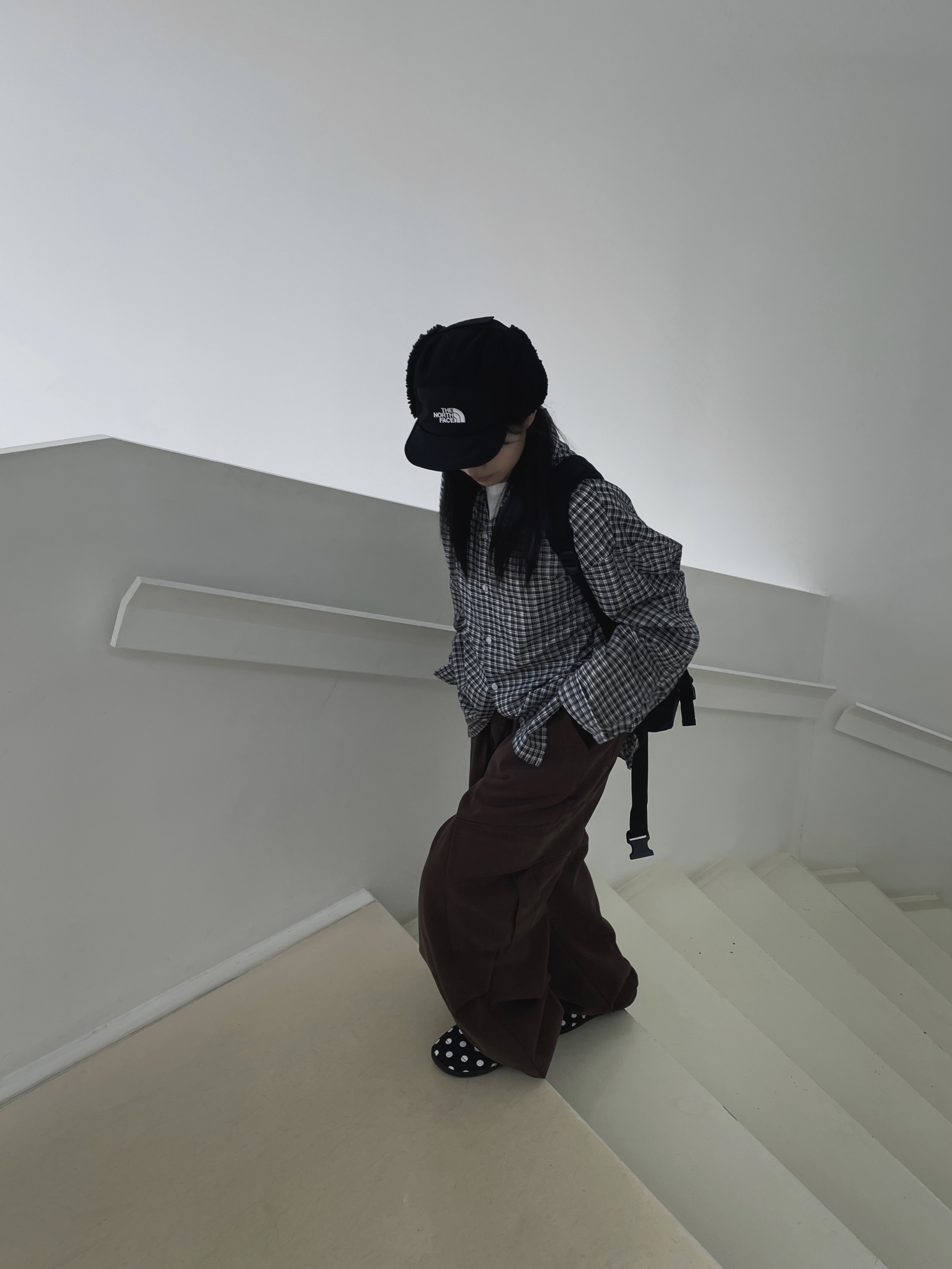 Subu Permanent F-Line Dots, The North Face Fleece Earmuff Cap EX Black 착용 스타일 - 1