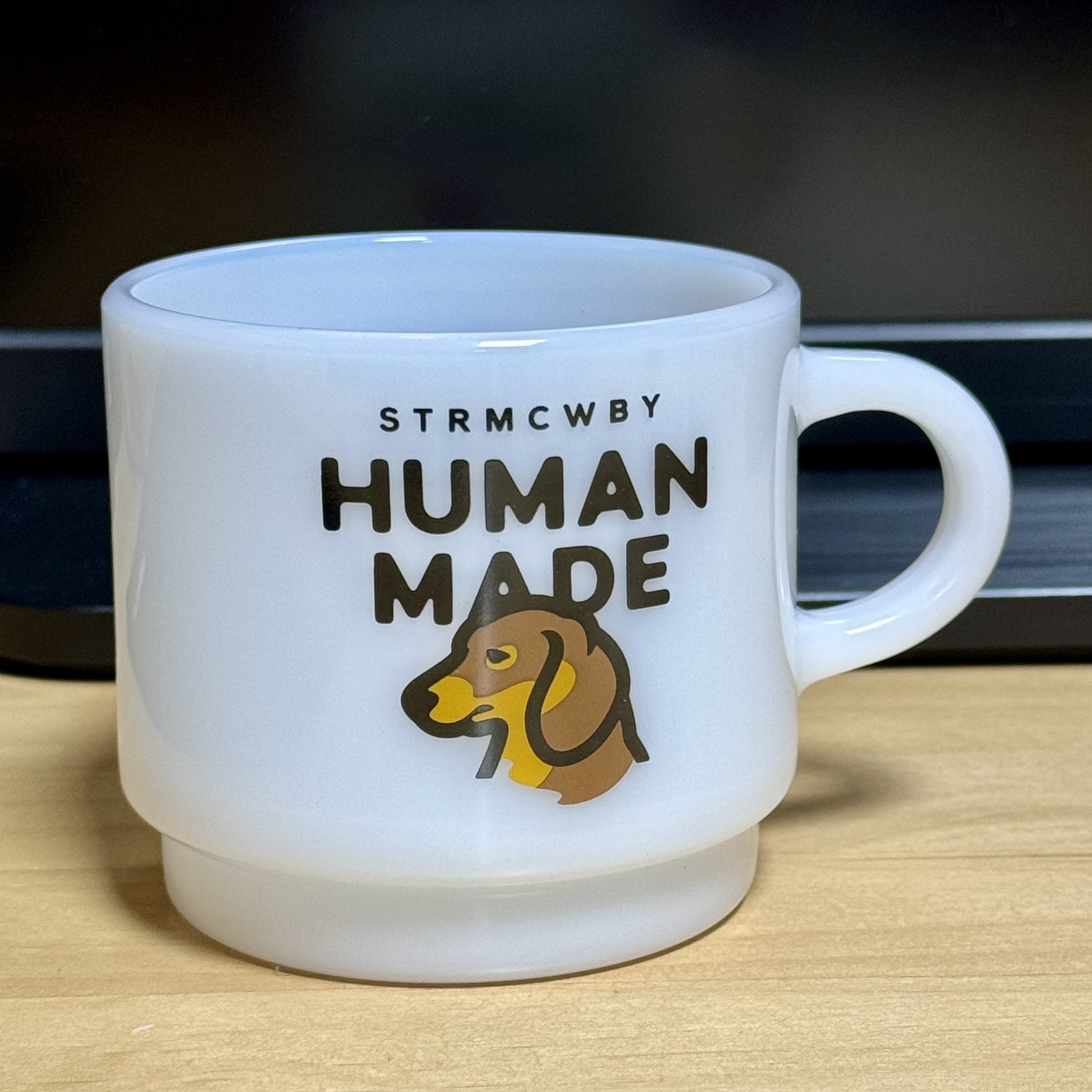 Human Made Dachs Glass Mug White 착용 스타일