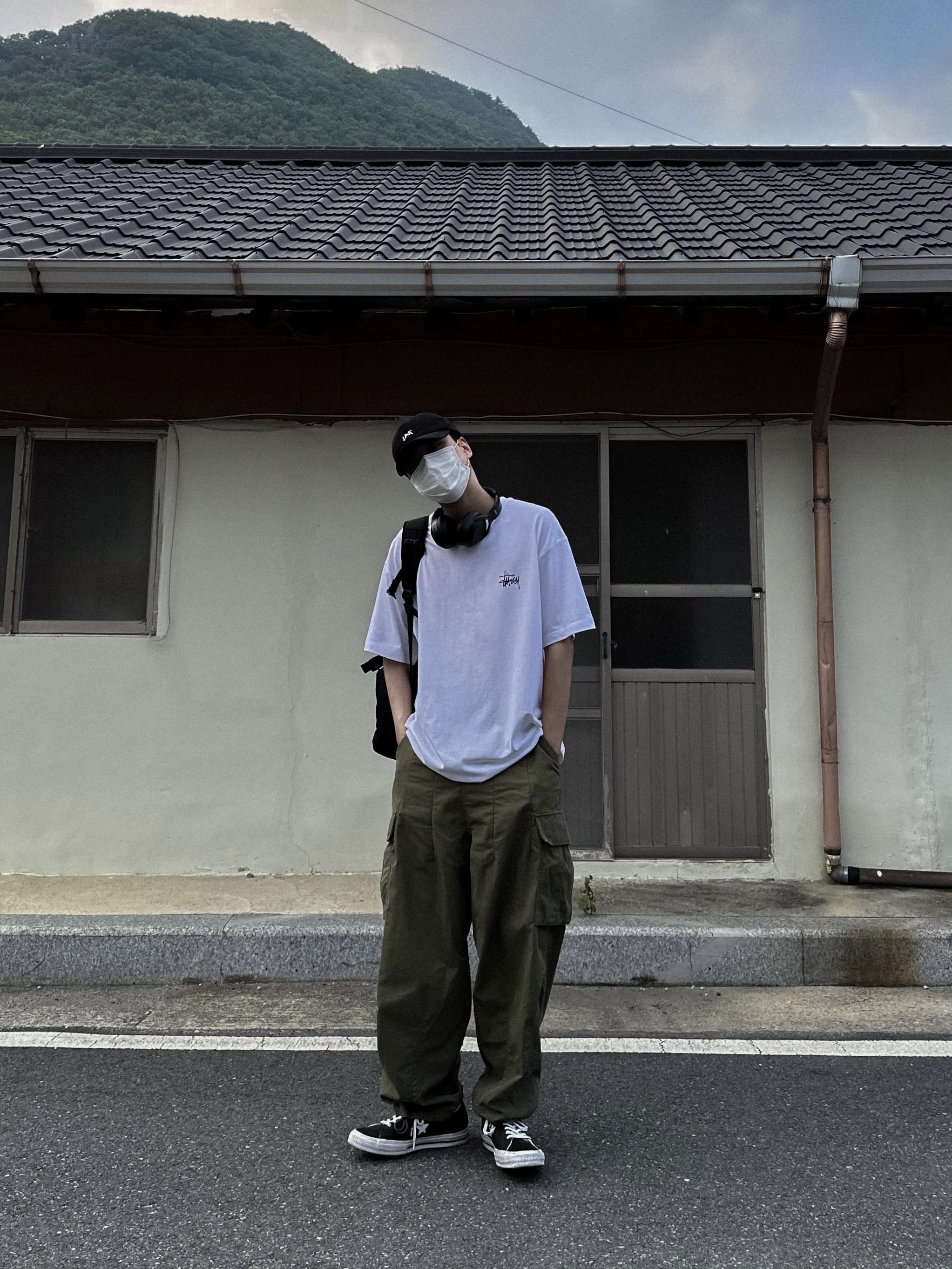 Stussy Basic Stussy T-Shirt White 2023 착용 스타일