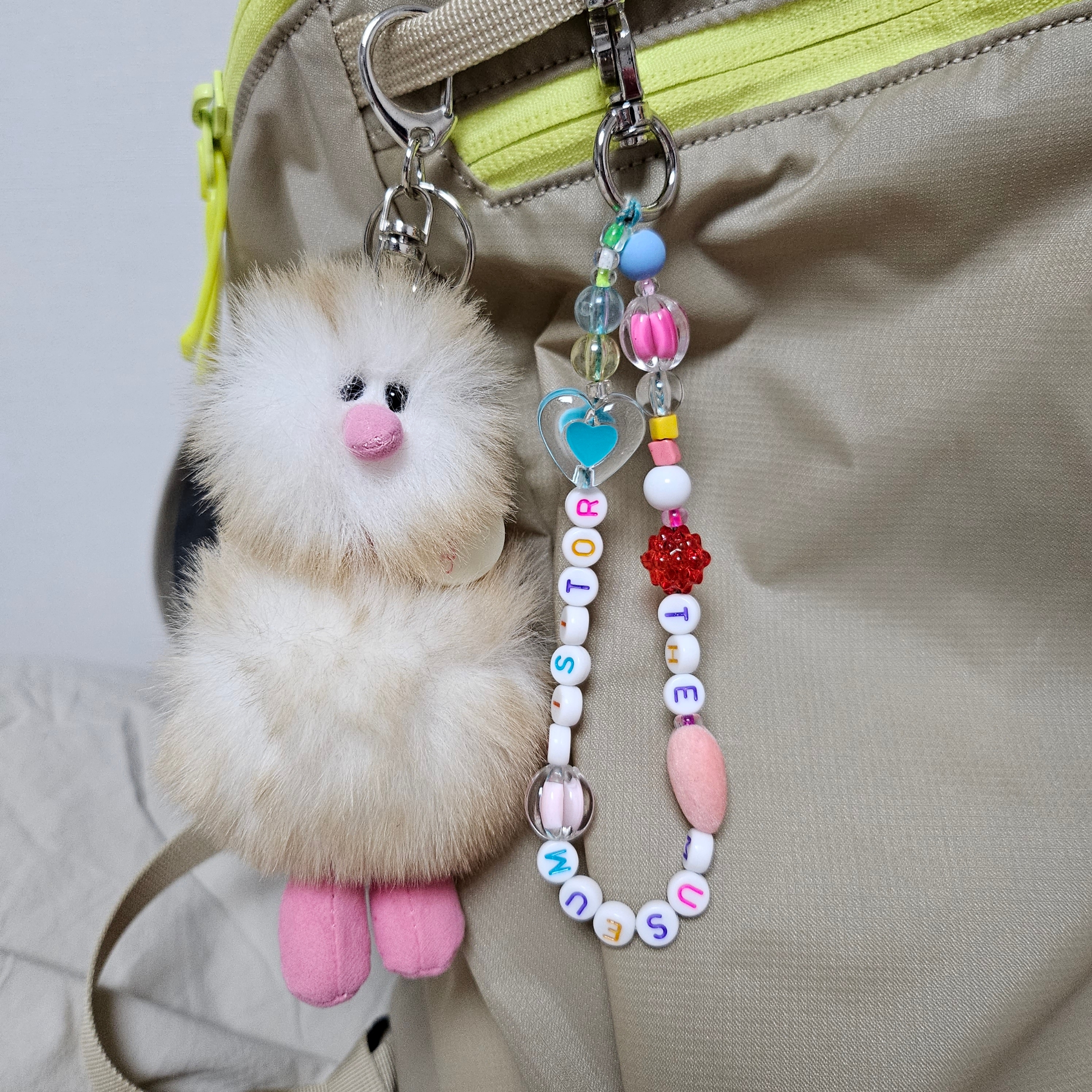 Themuseumvisitor Heart Beads Keyring - 23PS, Arc'teryx Heliad 15 Backpack Wicker Sprint 착용 스타일 - 2