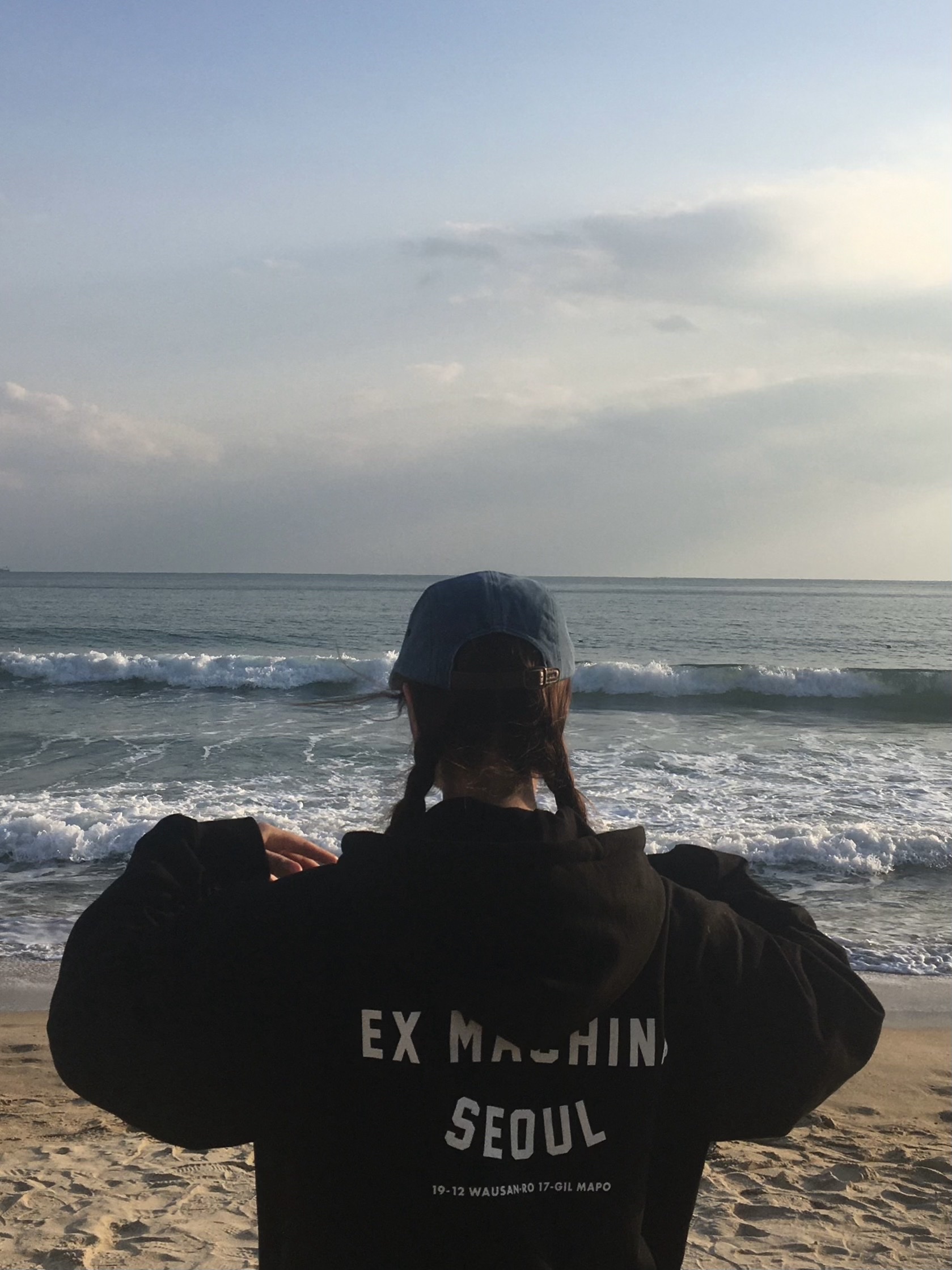 Deus Ex Machina Seoul College Hooded Jacket Black, Supreme Washed Chino Twill Camp Cap Denim - 23FW 착용 스타일 - 2
