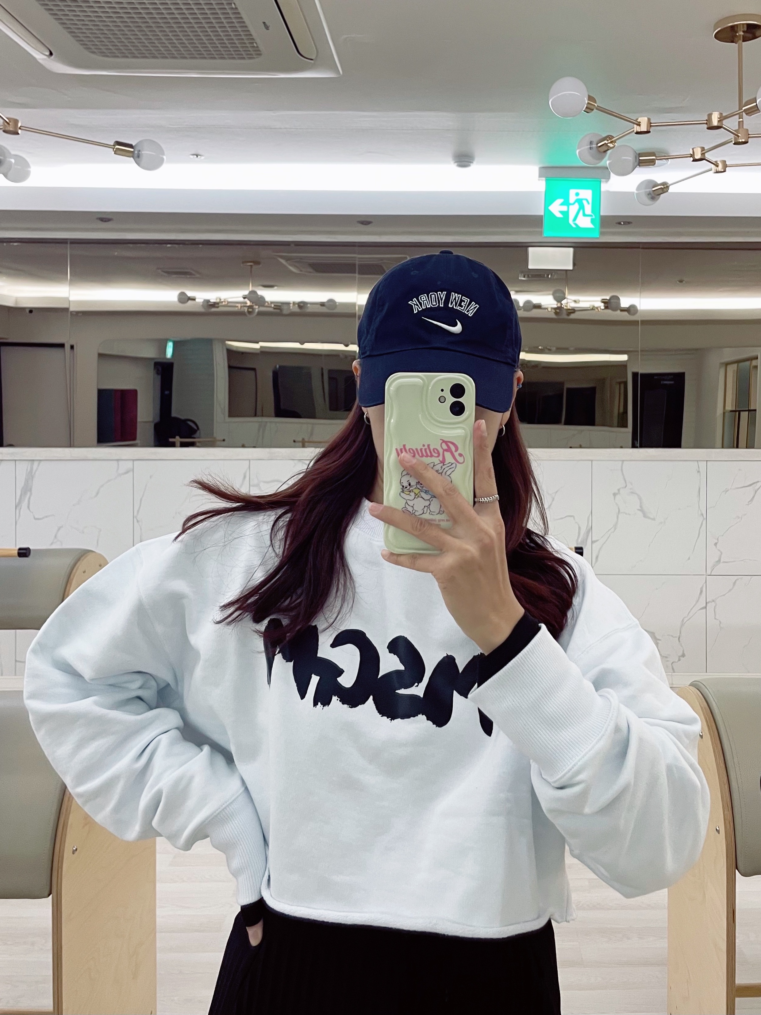 Nike Heritage 86 Wordmark Swoosh MLB New York Yankees Adjustable Hat Navy, (W) COS Pleated Elasticated Trousers Black 착용 스타일 - 1