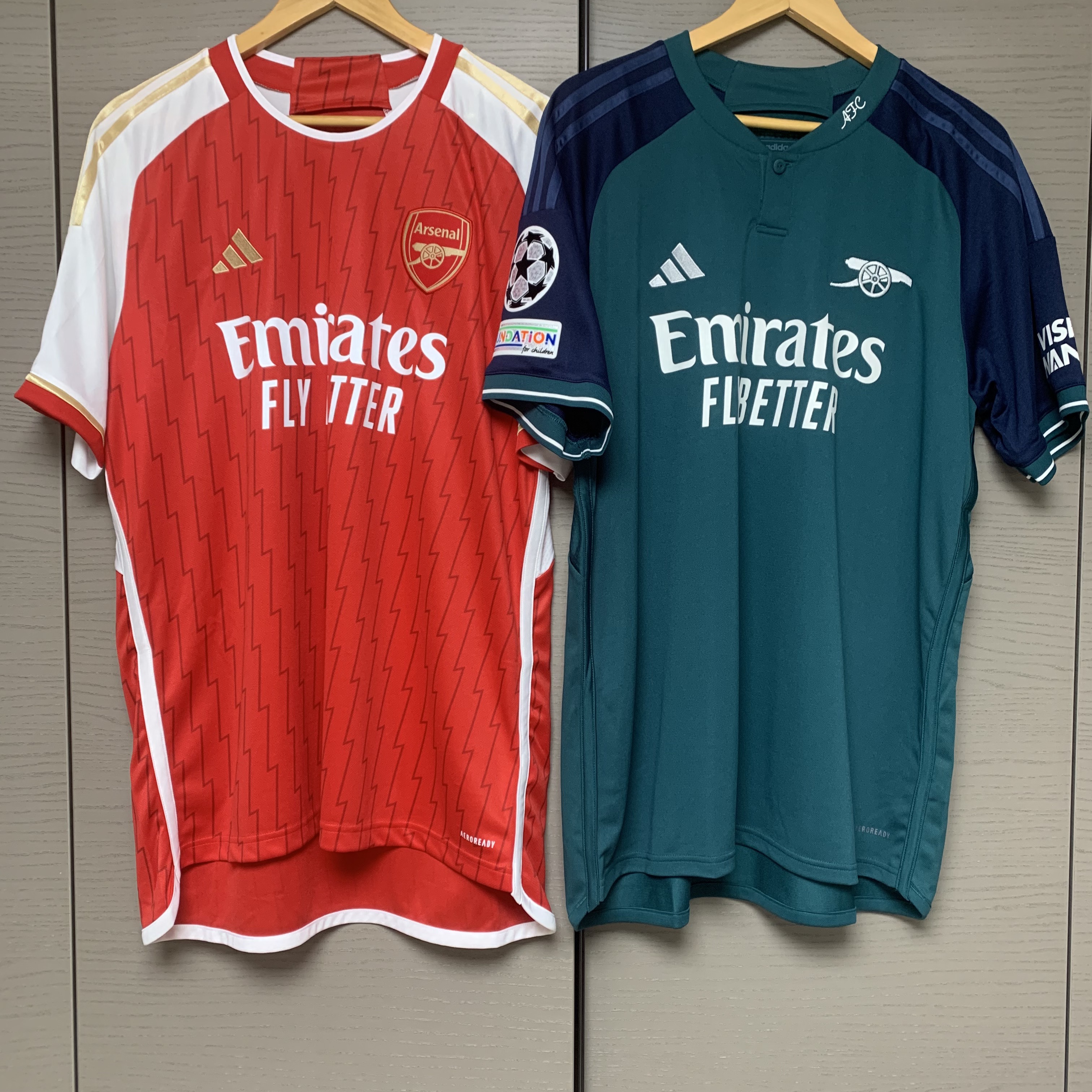 Adidas Arsenal 2023/24 Home Jersey Better Scarlet White - KR Sizing (Non Marking Ver.) 착용 스타일 - 2