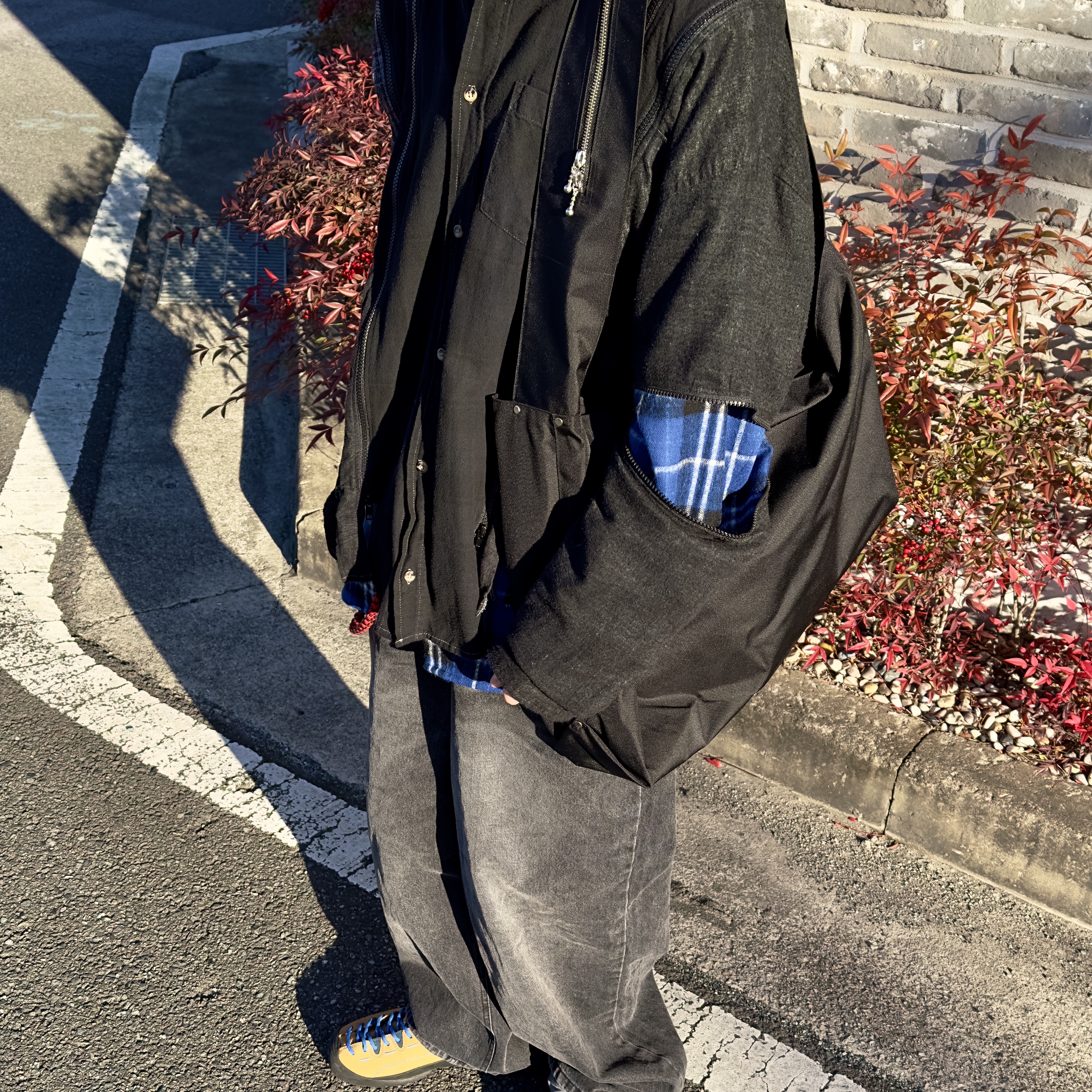 Ader Error Roa Shirt Z-Blue 착용 스타일