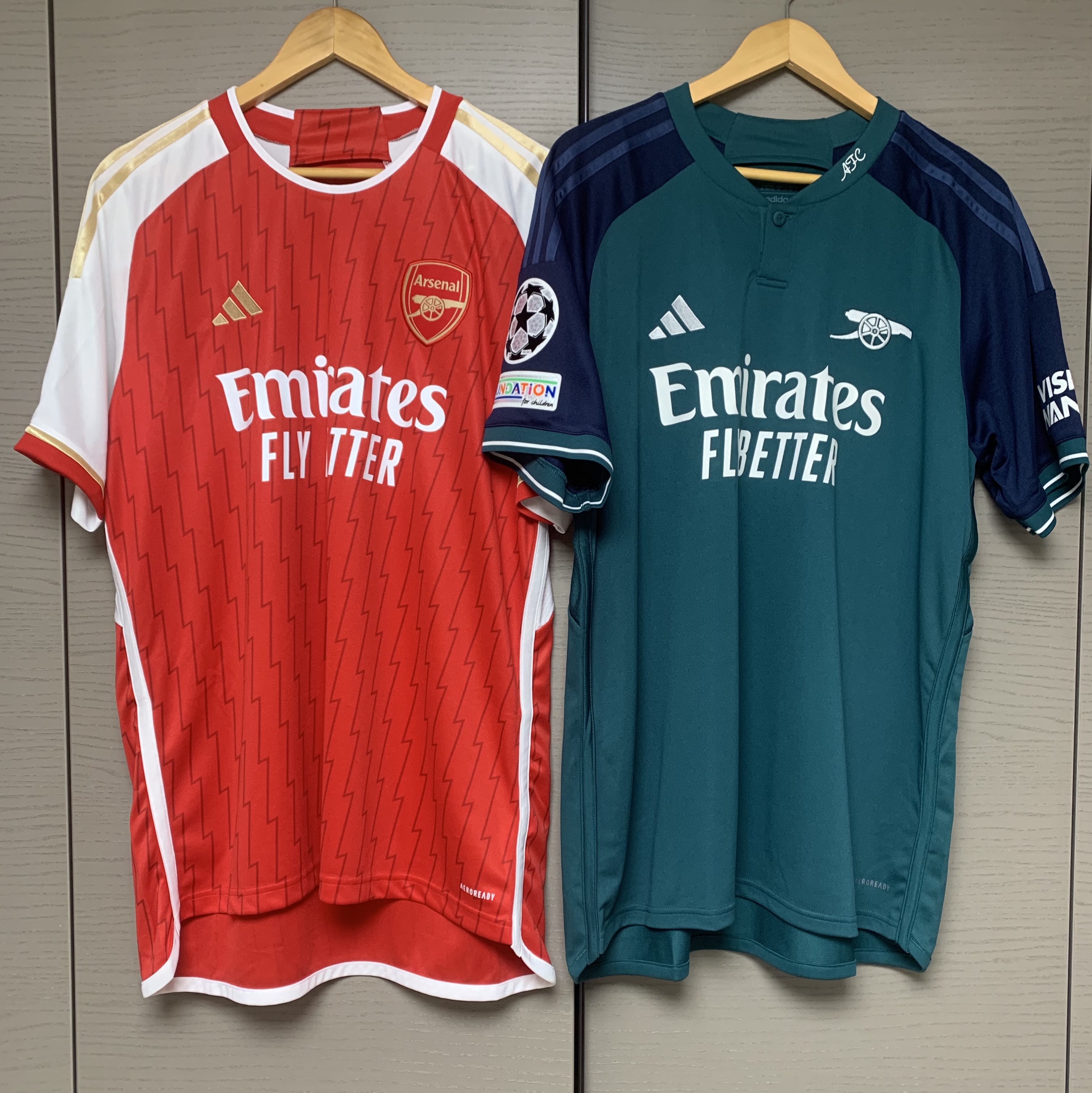 Adidas Arsenal 2023/24 3rd Jersey Rich Green Collegiate Navy - KR Sizing (Non Marking Ver.) 착용 스타일 - 1