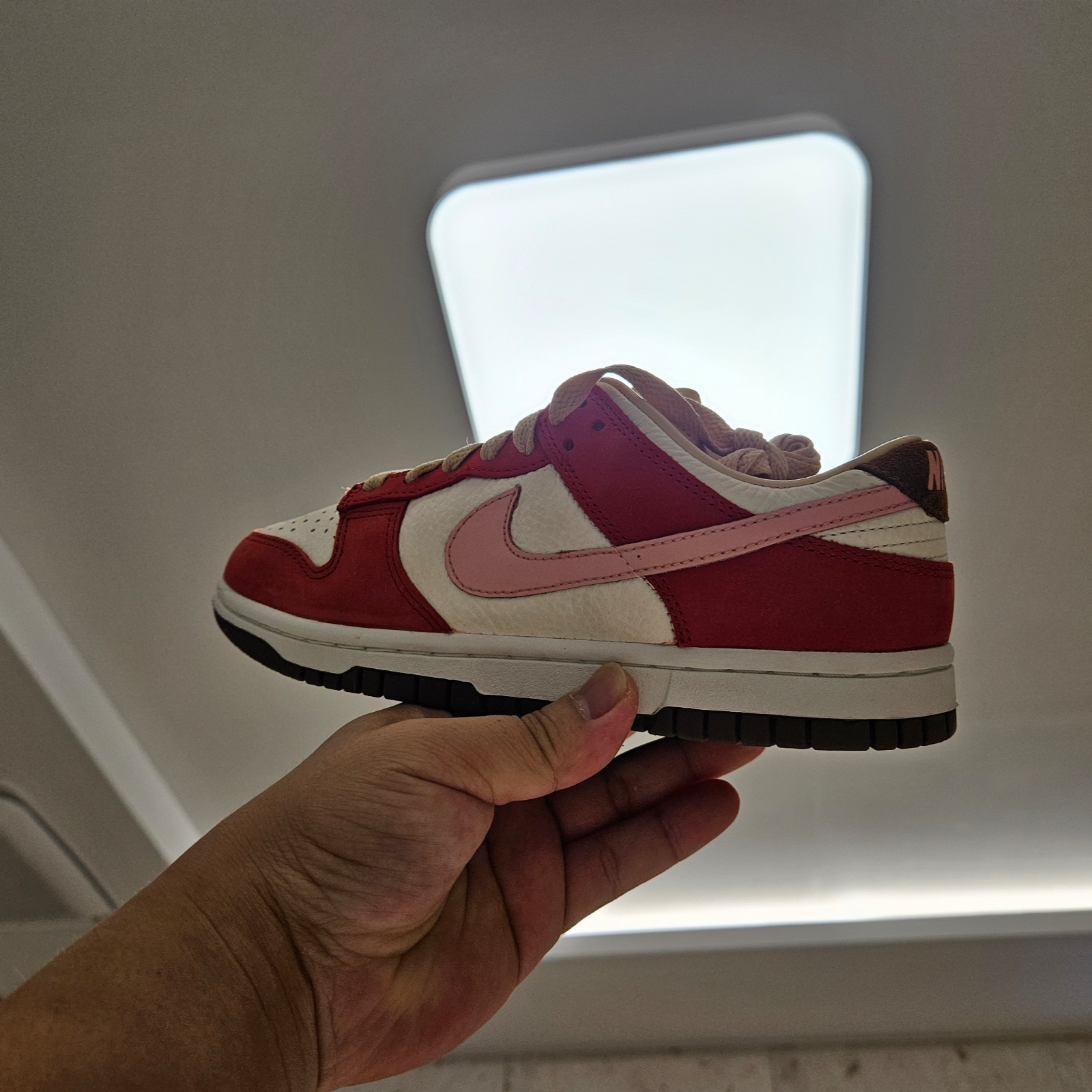 (W) Nike Dunk Low PRM Sail and Sport Red 착용 스타일