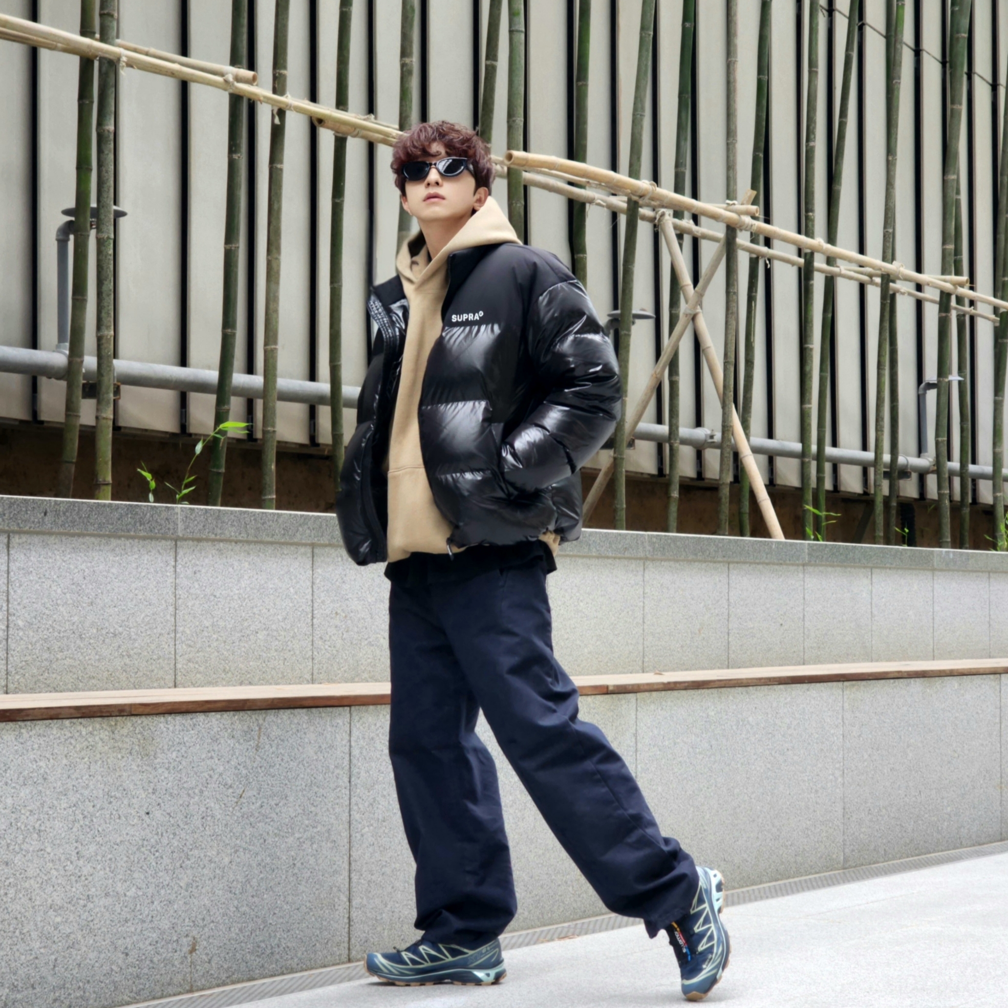 Essentials Hoodie Oak - 22SS, Salomon XT-6 GTX Carbon Bering Sea 착용 스타일 - 2