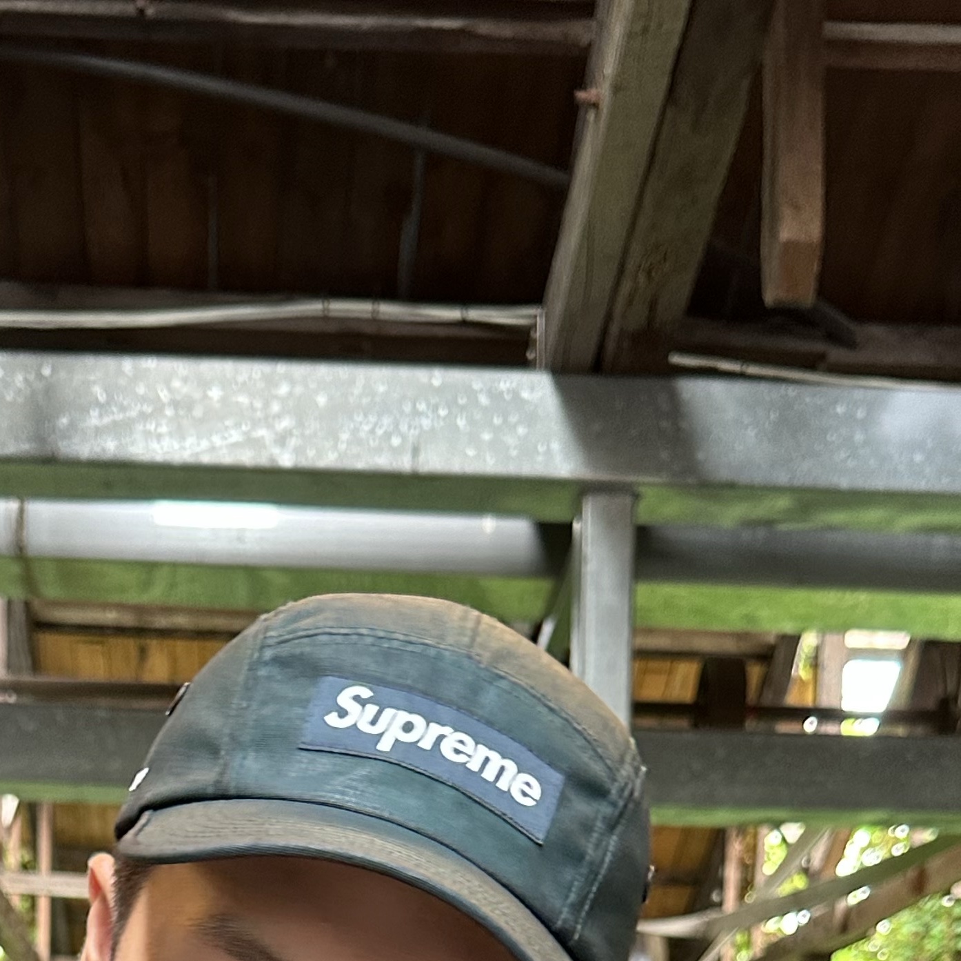 Supreme Coated Cordura Camp Cap Teal - 22SS 착용 스타일