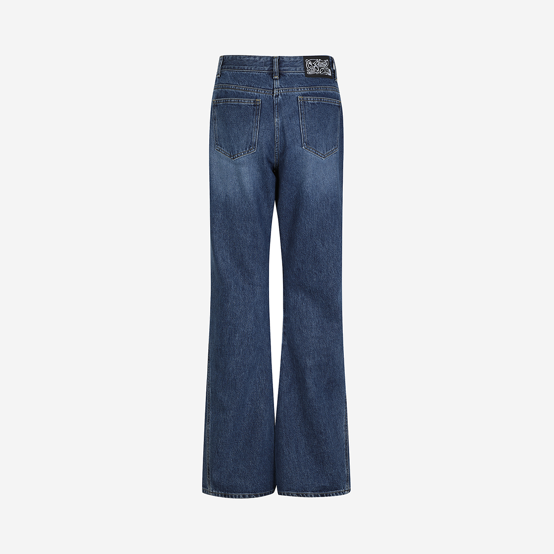 윤세 우먼 피어스드 커브드 데님 블루(Yunse Women Pierced Curved Denim Blue) - 2