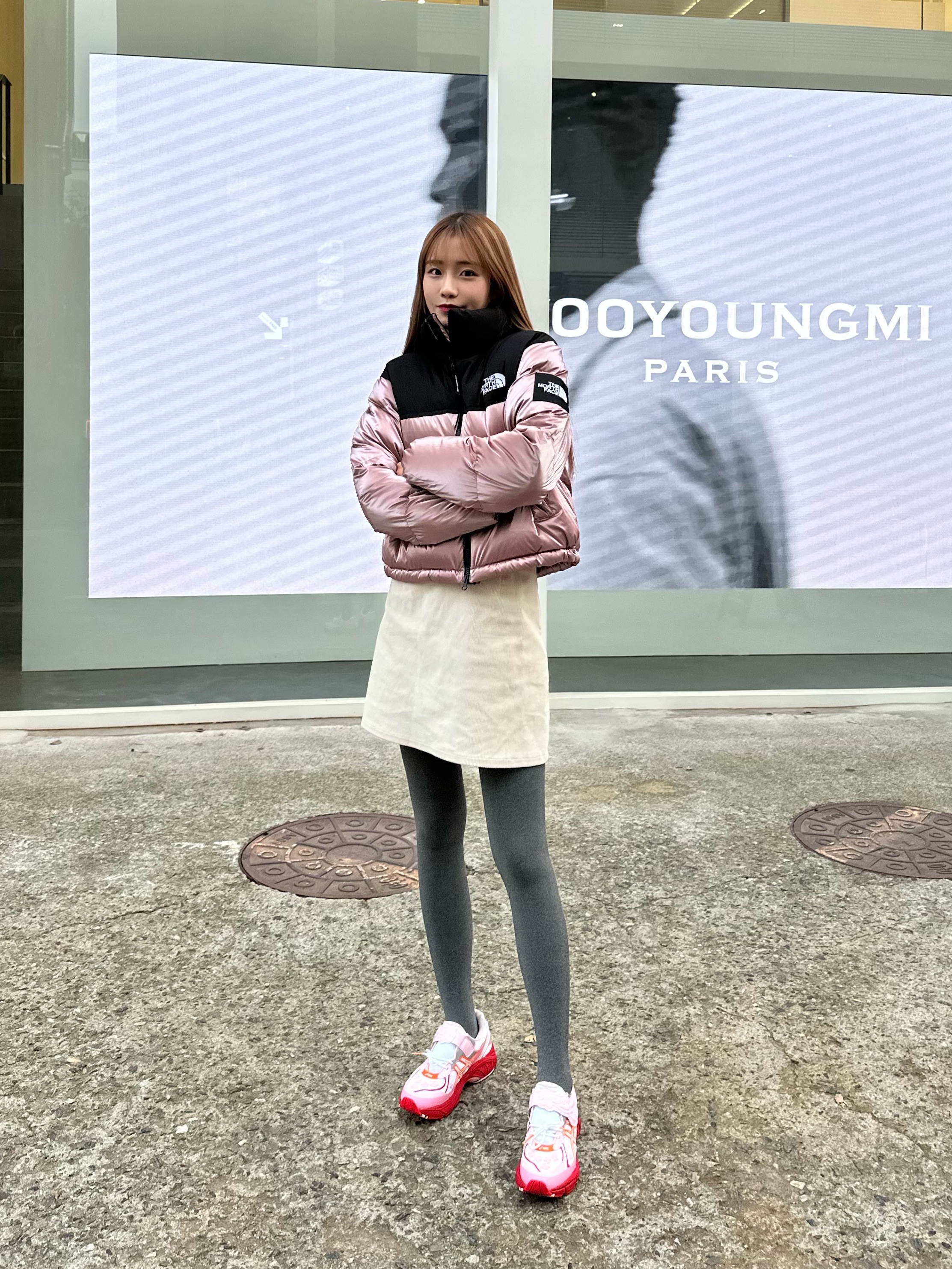 (W) The North Face White Label Novelty Nuptse Down Jacket SE Pink, Asics x Cecilie Bahnsen GT-2160 White Habanero 착용 스타일 - 1