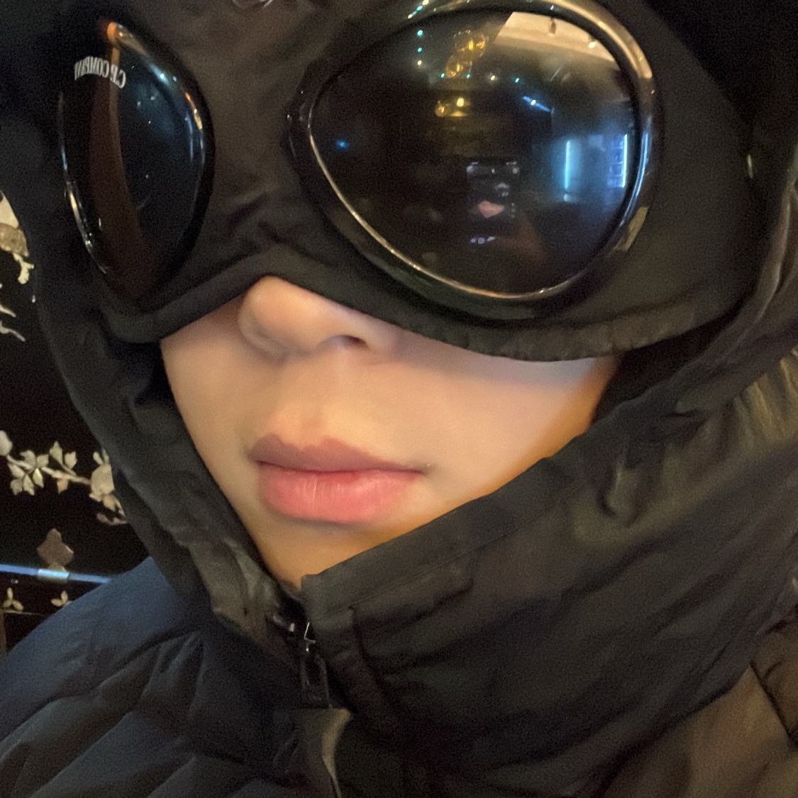 C.P. Company Eco-Chrome R Hooded Down Goggle Jacket Black - 23FW 착용 스타일