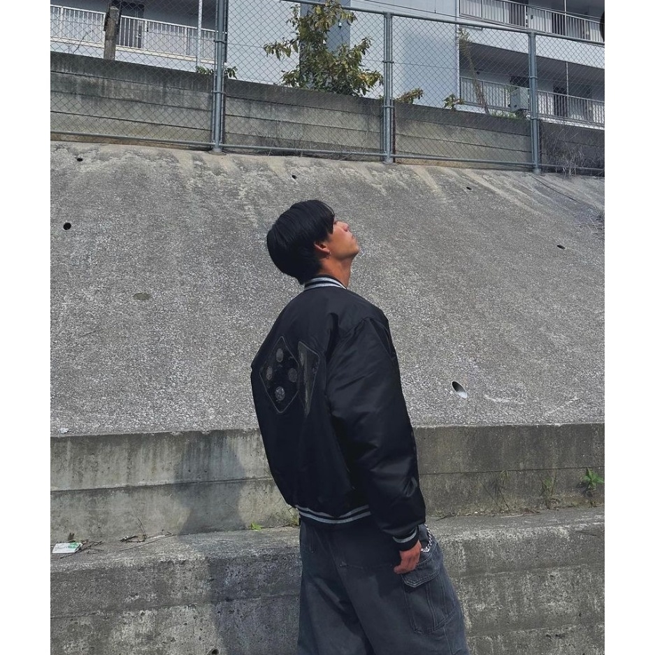 Stussy Sequins Satin Jacket Black ์ฐฉ์ฉ ์คํ์ผ - 2