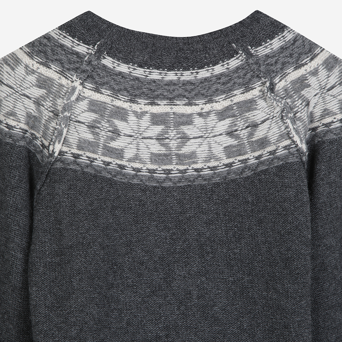 윤세 우먼 노르딕 가디건 차콜(Yunse Women Nordic Cardigan Charcoal) - 6