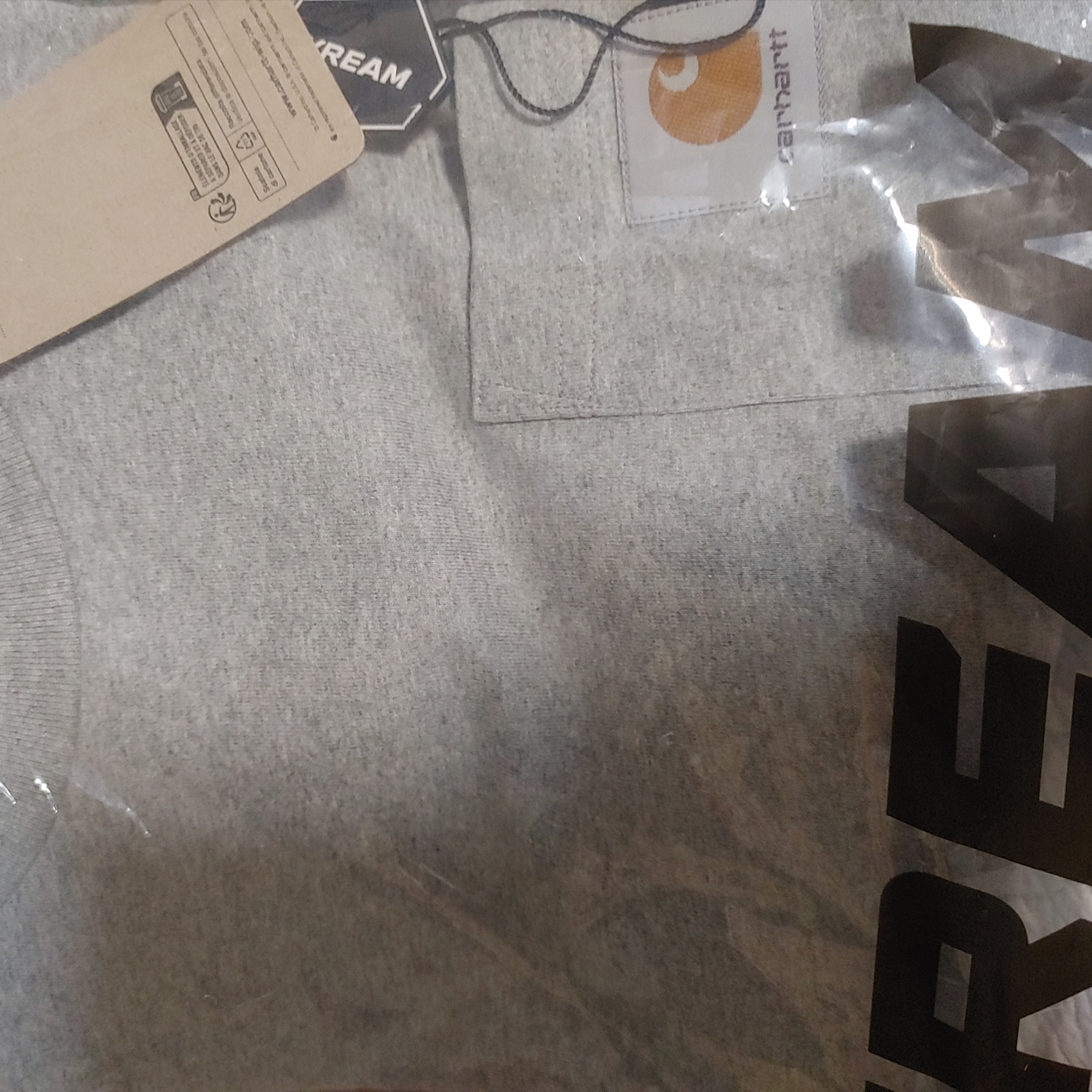 Carhartt WIP x IAB Studio S/S Pocket Loose T-Shirt Grey Heather 착용 스타일