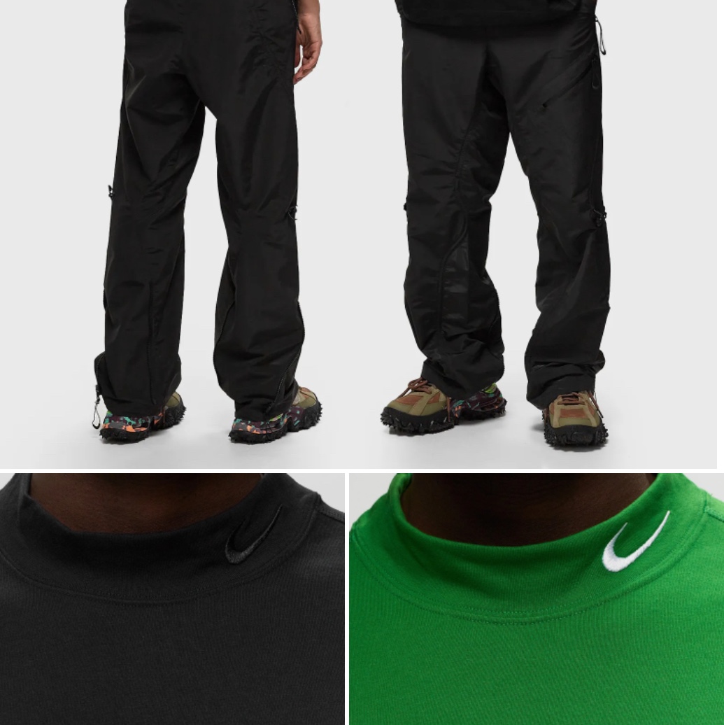 Nike x Off-White Mock Neck Short Sleeve Top Kelly Green - Asia 착용 스타일