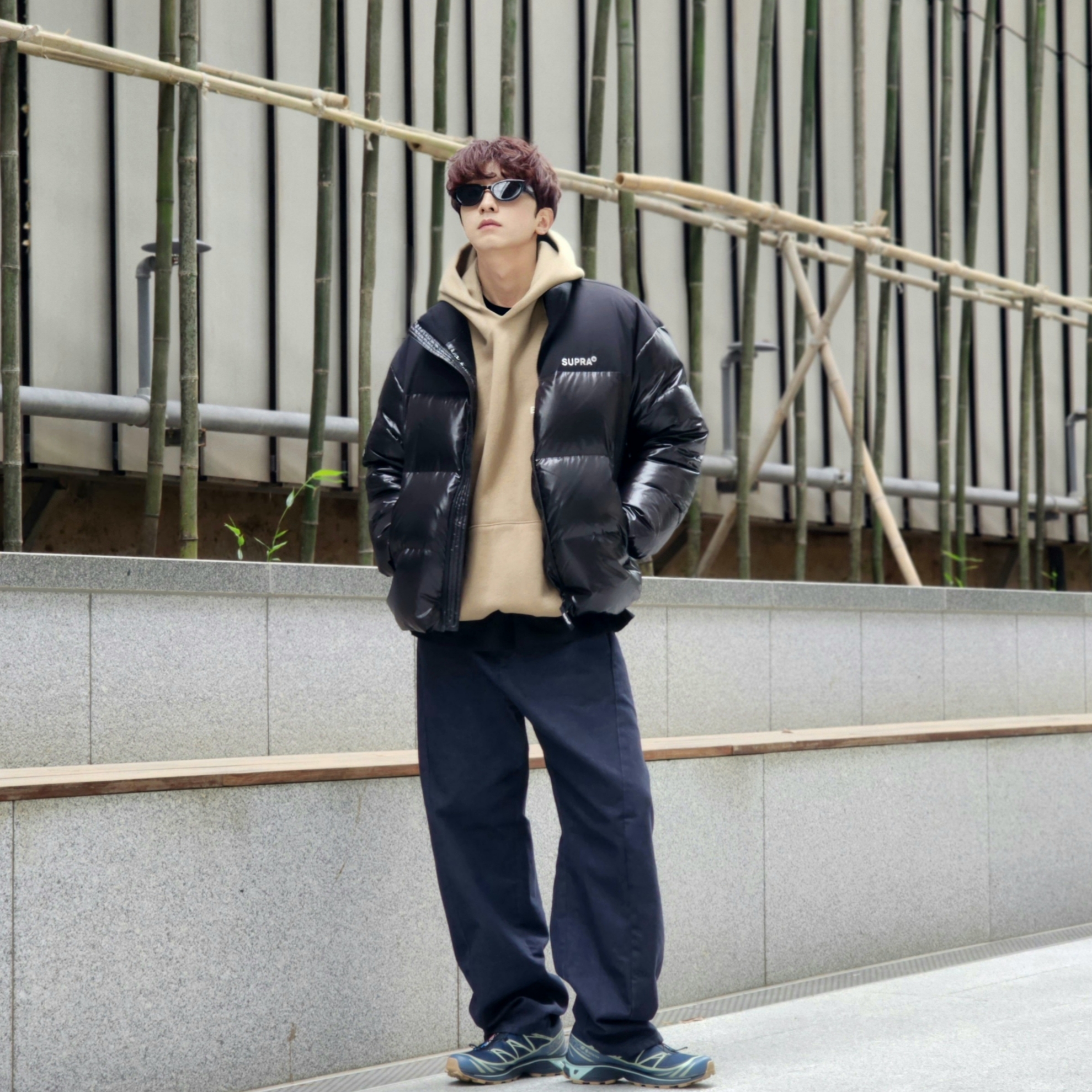 Essentials Hoodie Oak - 22SS, Salomon XT-6 GTX Carbon Bering Sea 착용 스타일 - 5