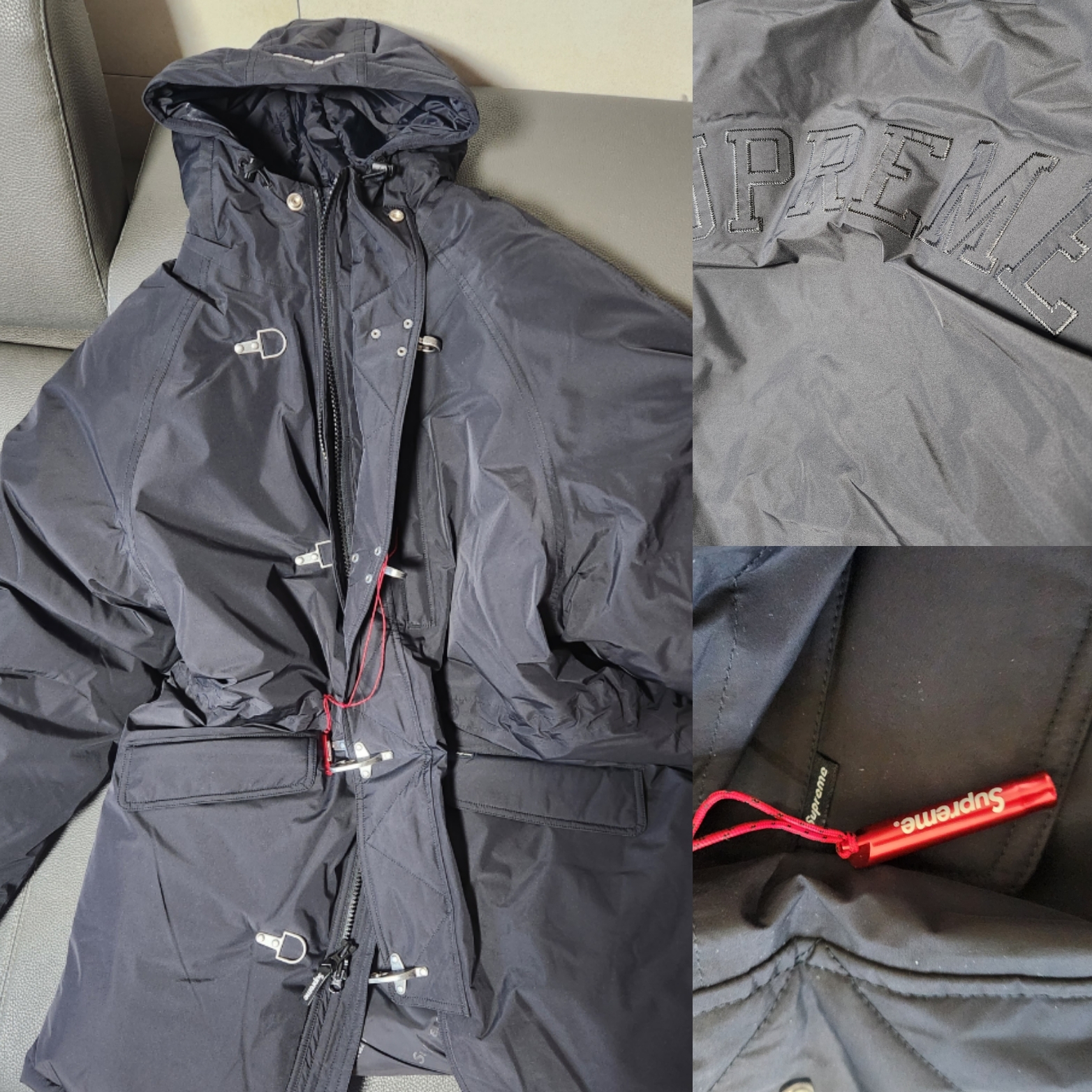 Supreme Gore-Tex 700-Fill Down Clip Parka Black - 23FW 착용 스타일