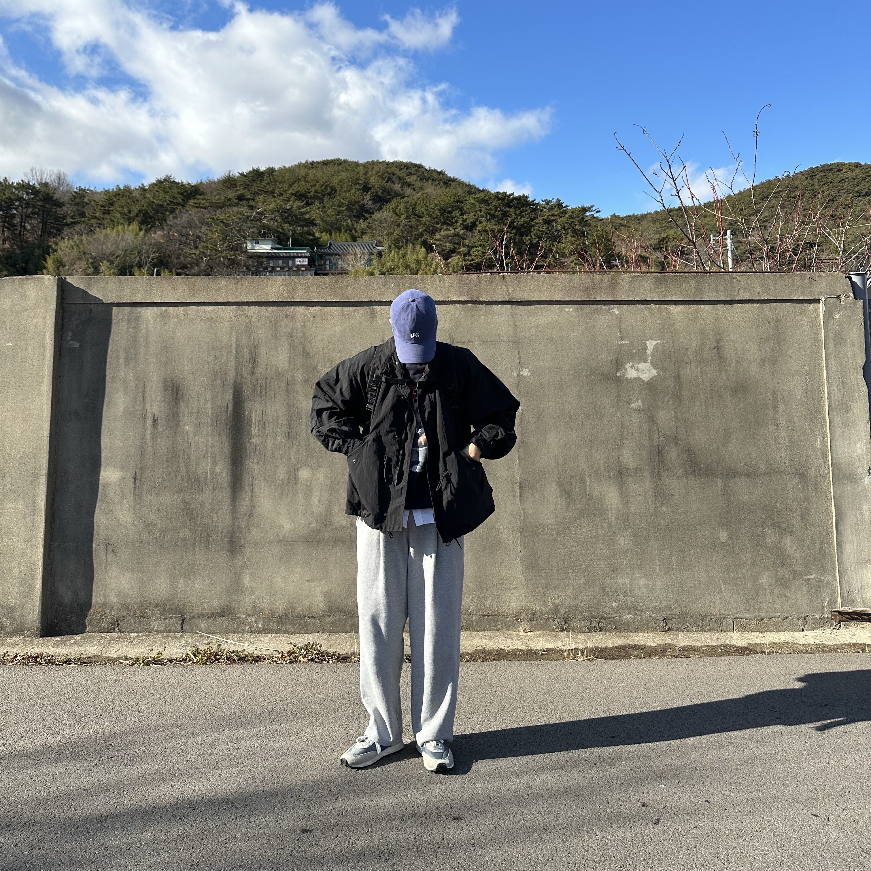 나이키 데이브레이크 SP 쿨 그레이 하이퍼 그레이프 착용 스타일