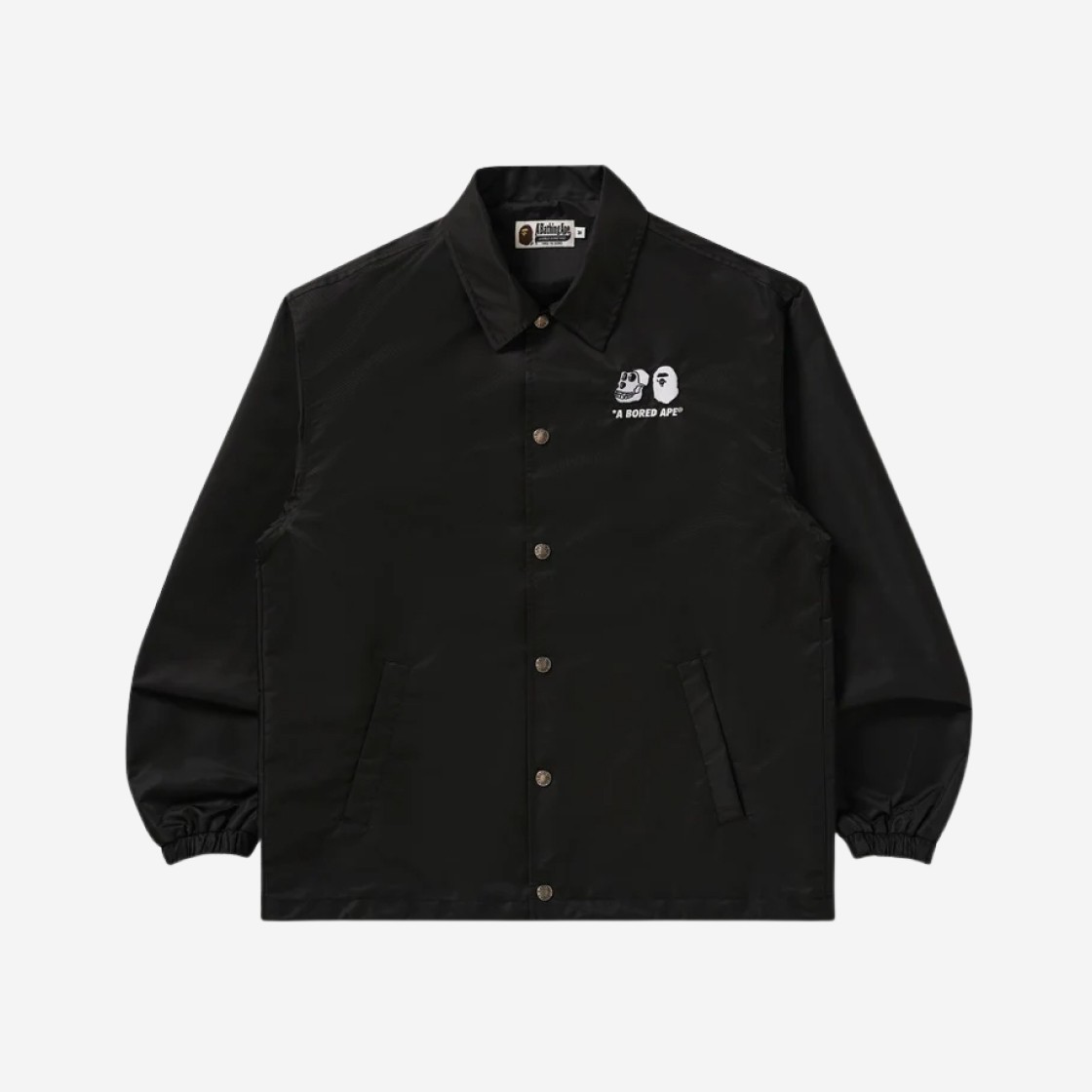 BAPE x BAYC Coach Jacket Black 상세 이미지 2