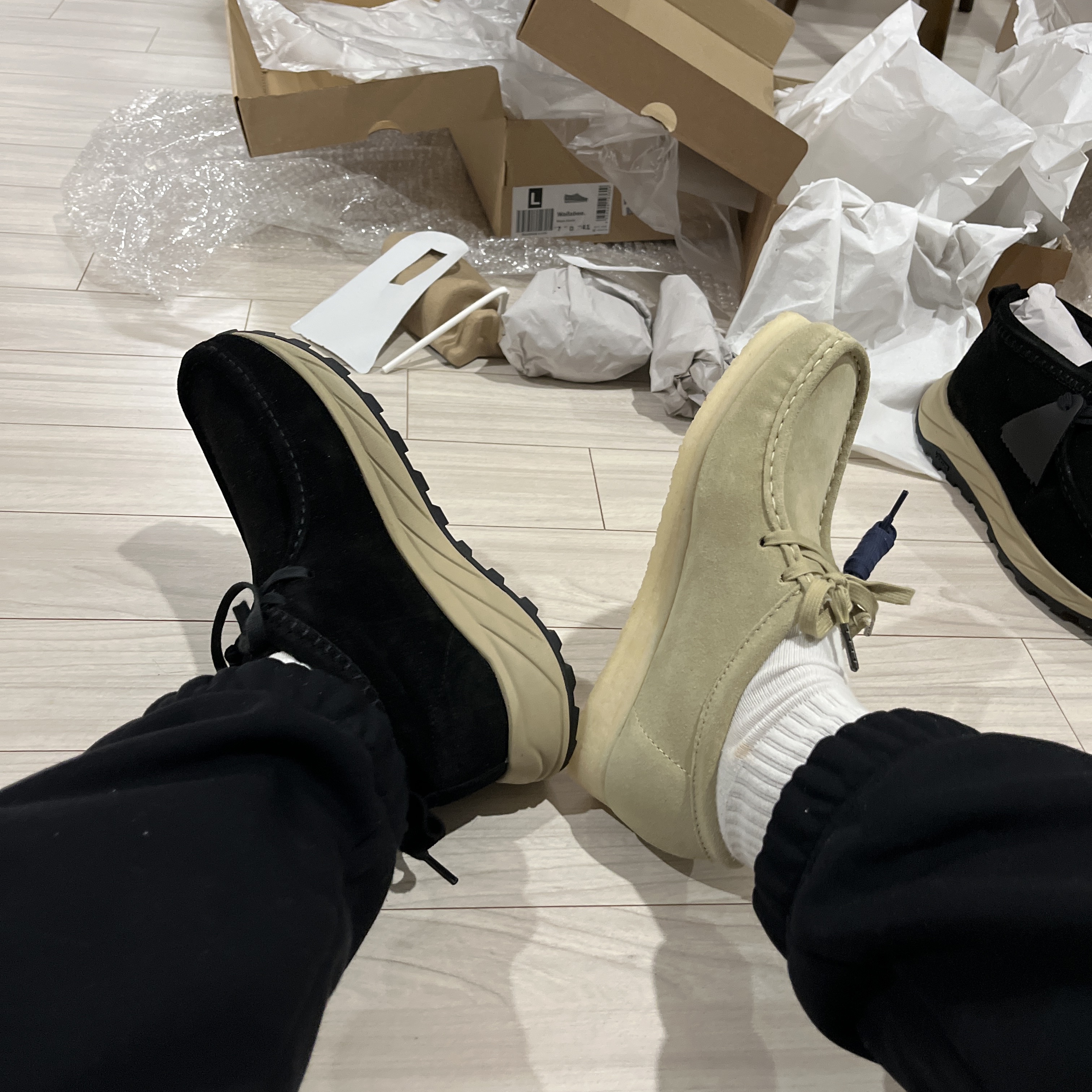 Clarks Wallabee Maple Suede, Clarks Wallabee Suede Eden Black 착용 스타일