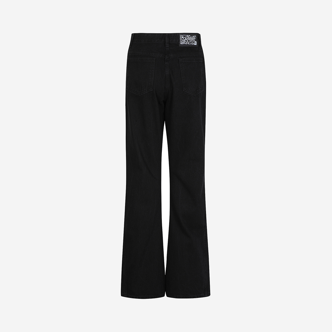 윤세 우먼 피어스드 커브드 데님 블랙(Yunse Women Pierced Curved Denim Black) - 2