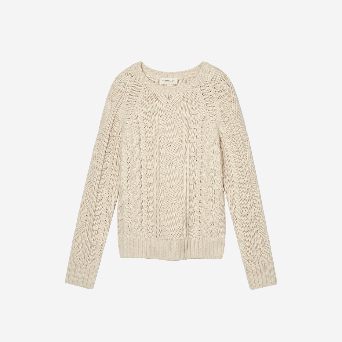 킨더살몬 우먼 케이블 벌키 스웨터 도브(Kindersalmon Women Cable Bulky Sweater Dove)