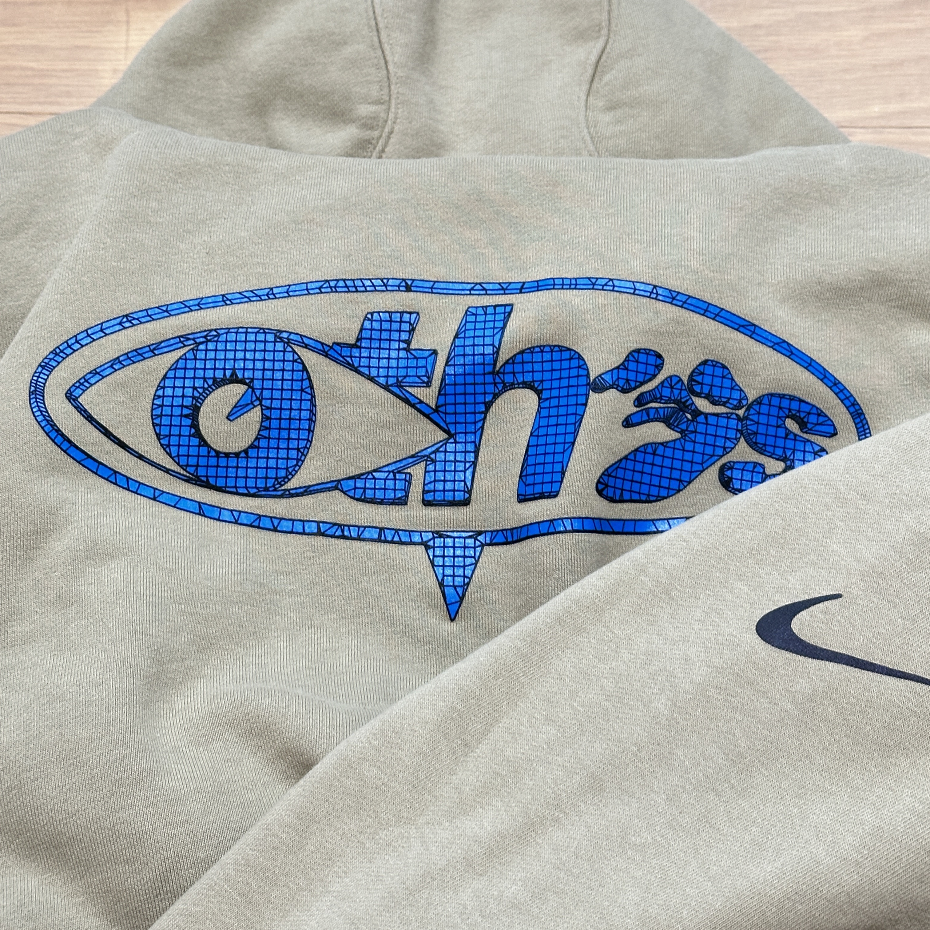 Nike x Off-White NRG Fleece Hoodie Khaki - Asia 착용 스타일