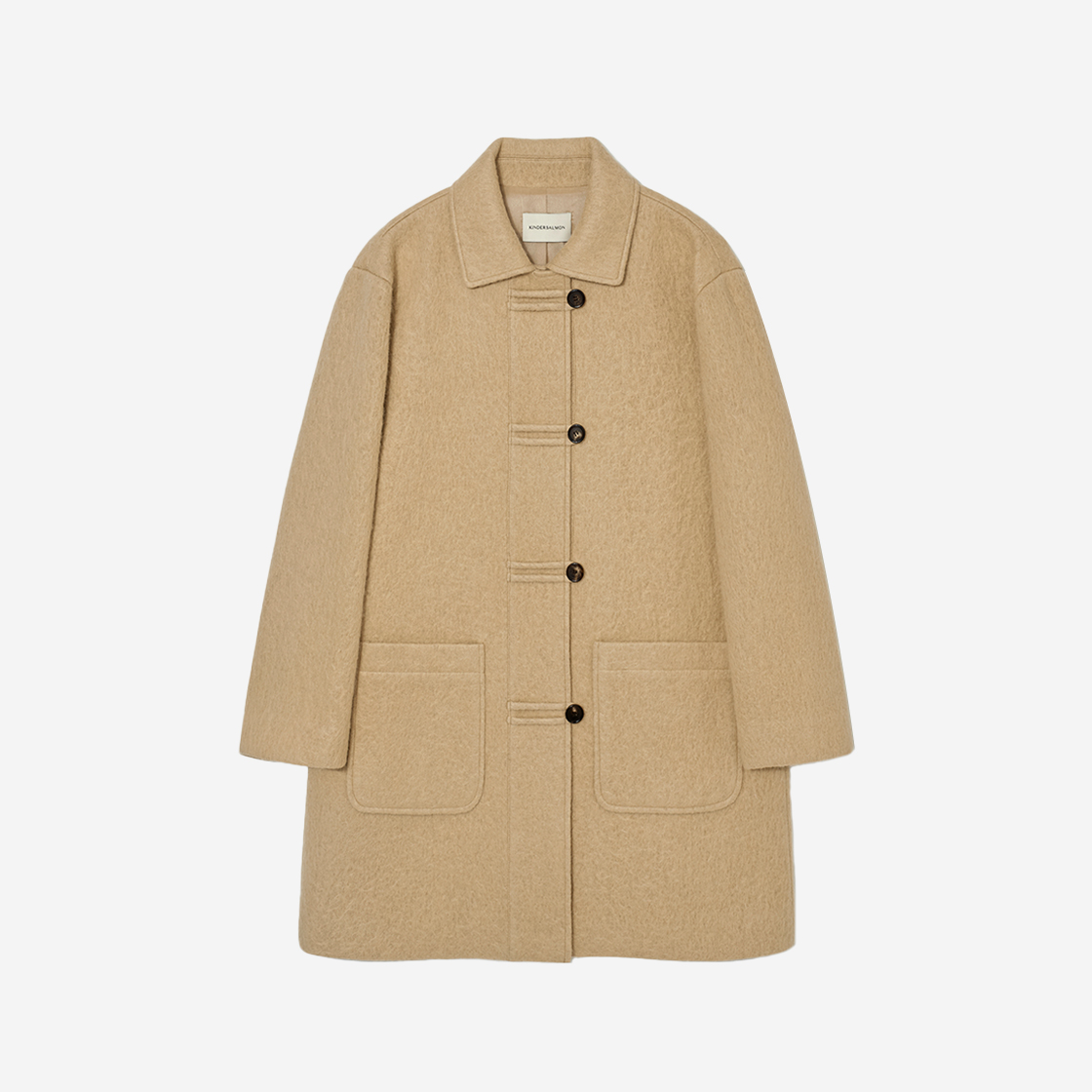 PF23OUT10CM Kindersalmon Women Jeanne Half Coat Camel