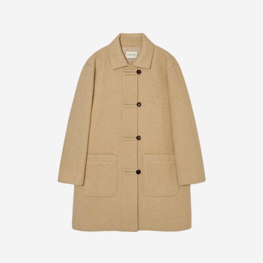 PF23OUT10CM Kindersalmon Women Jeanne Half Coat Camel