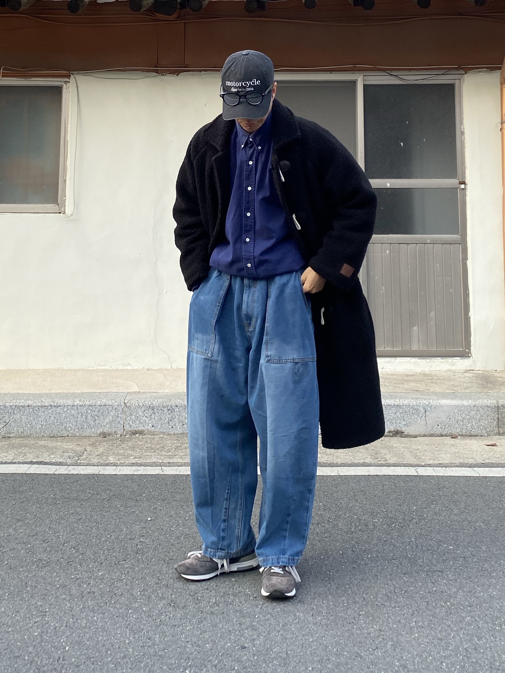 New Balance 1400 Made in USA Navy 착용 스타일
