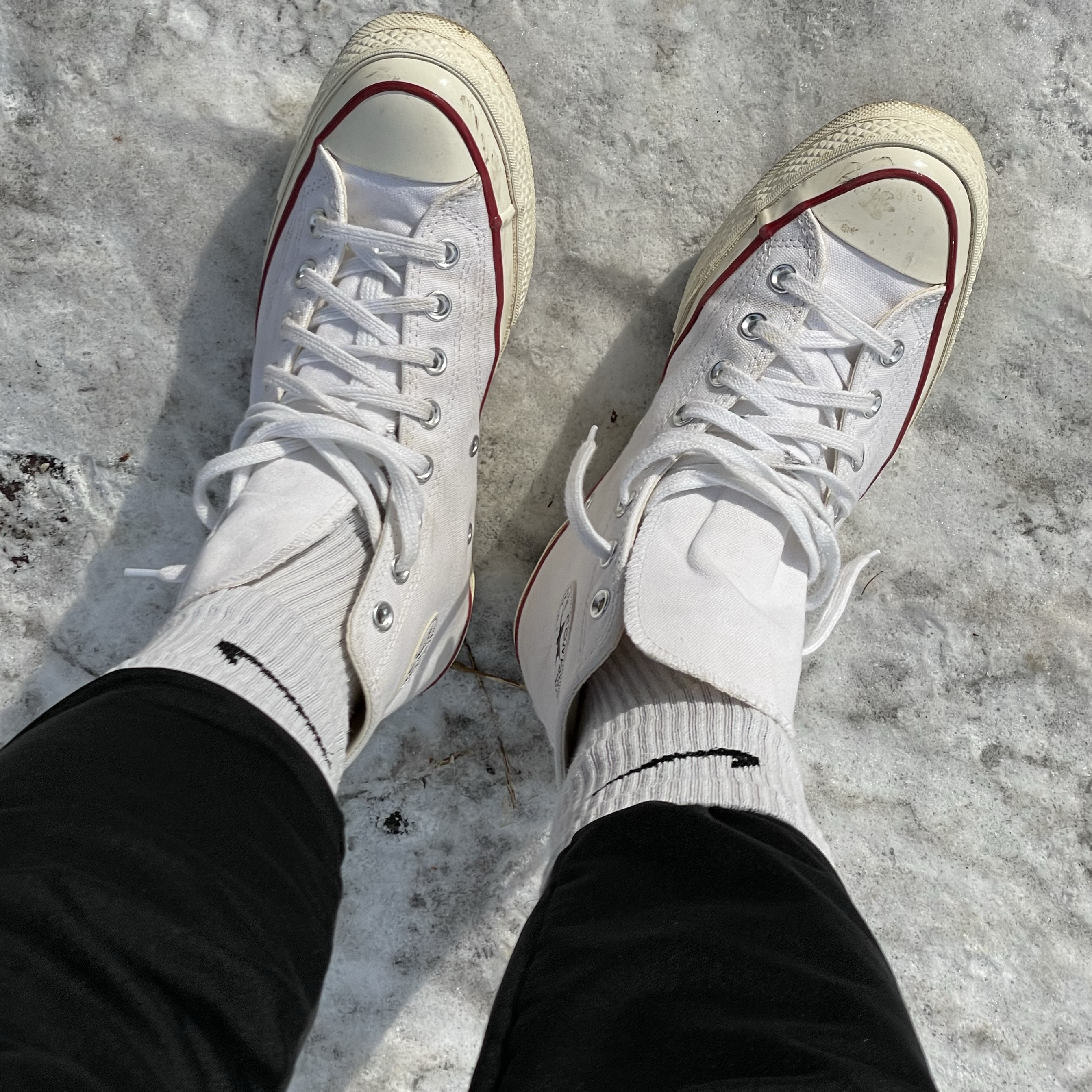 Converse Chuck 70 High Vintage Canvas White 착용 스타일