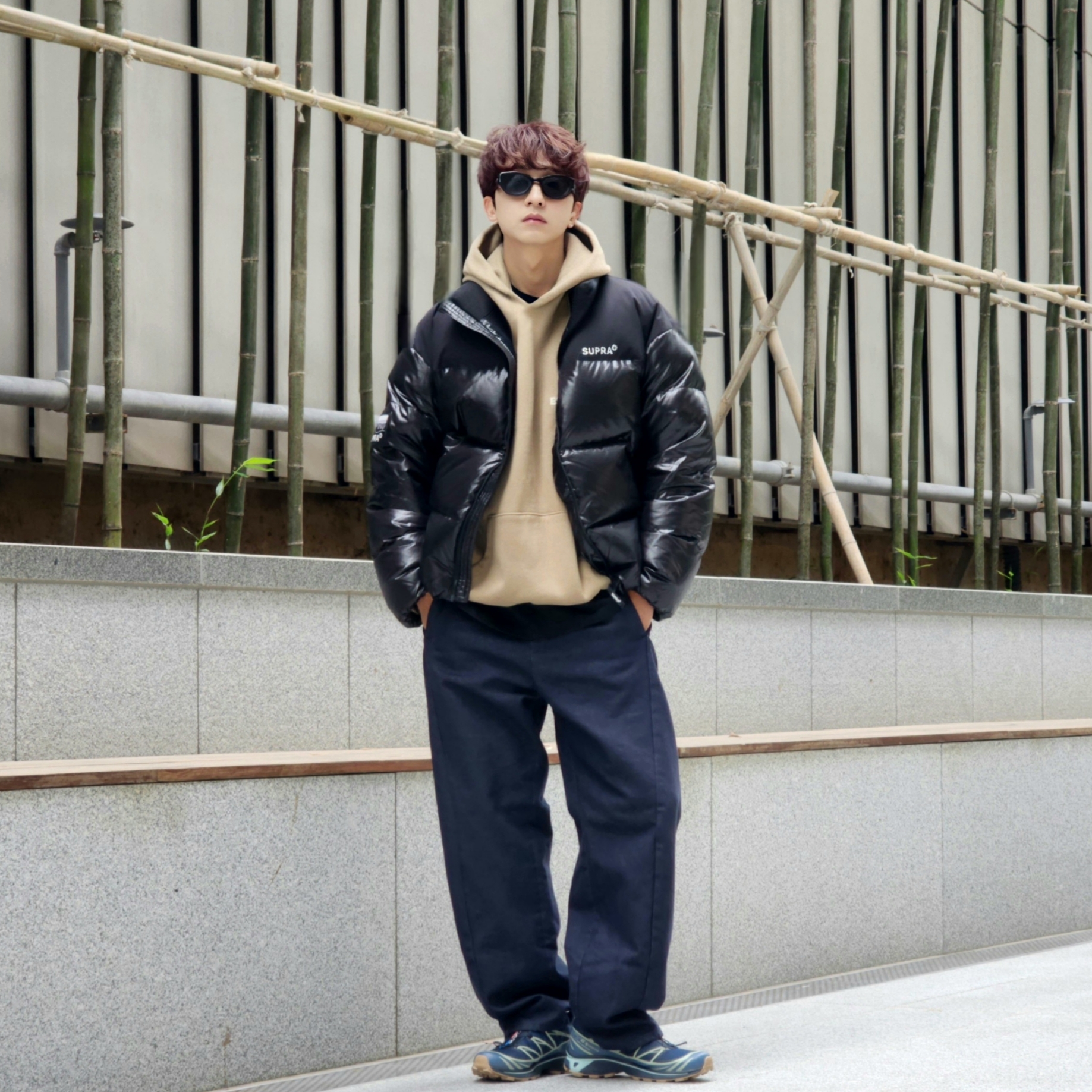 Essentials Hoodie Oak - 22SS, Salomon XT-6 GTX Carbon Bering Sea 착용 스타일 - 7