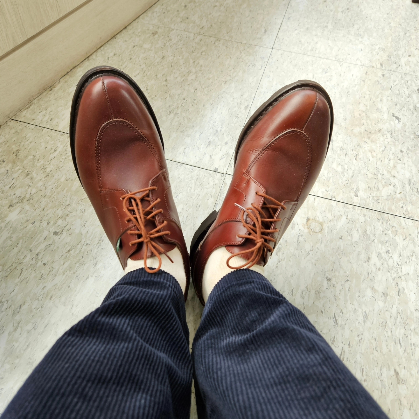 Paraboot Avignon Griff Lisse Marron, Rolex Submariner 41mm 124060 Black Oyster 착용 스타일 - 6