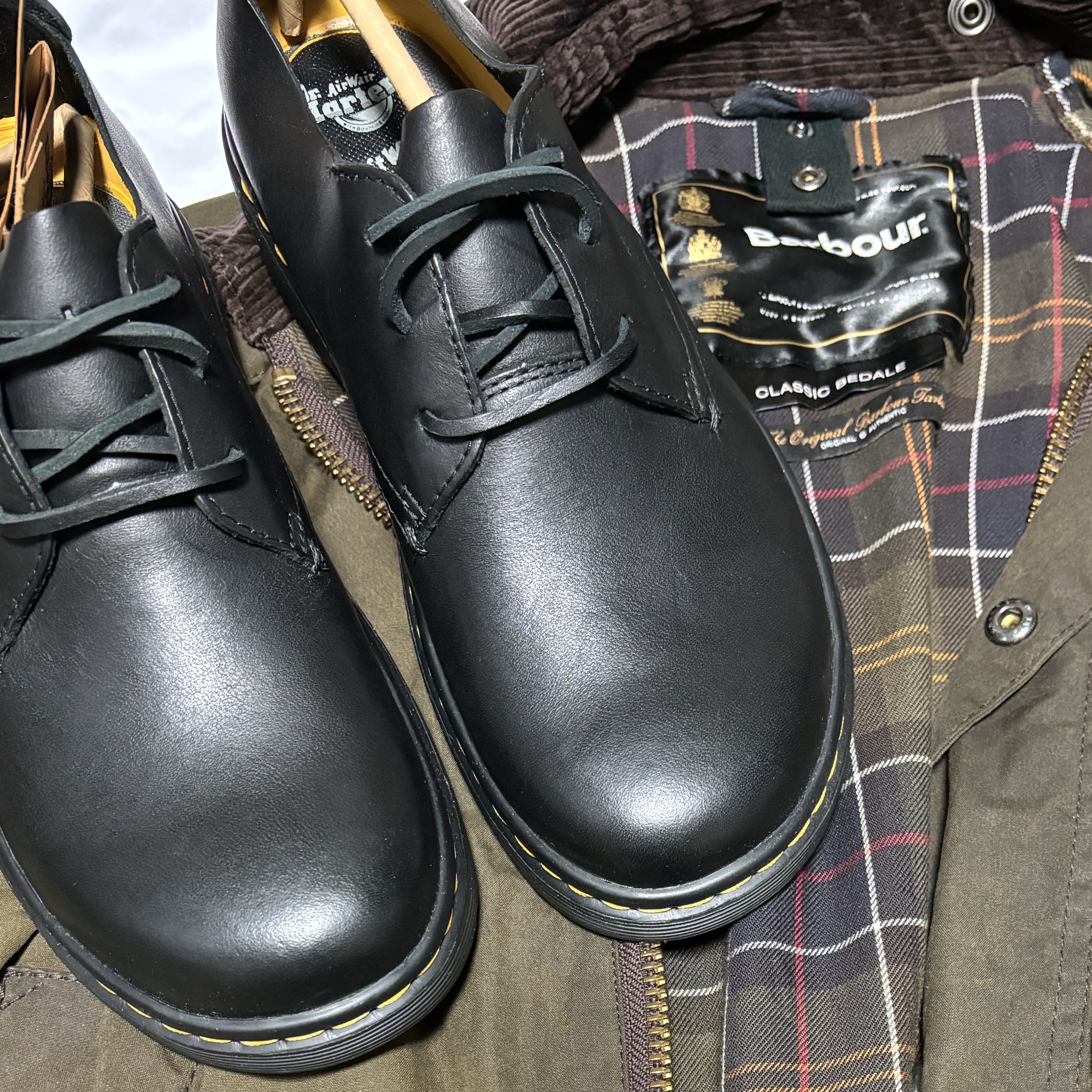 Barbour Classic Bedale Wax Jacket Olive 착용 스타일 - 1