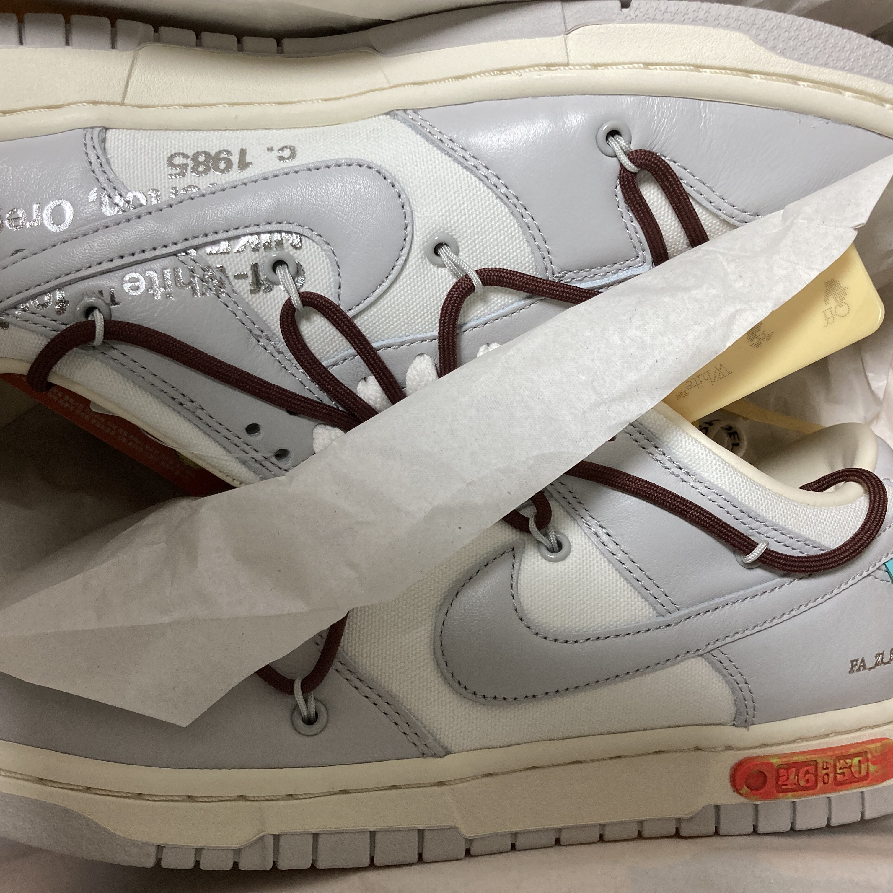 Nike x Off-White Dunk Low The 50 - Lot 46 착용 스타일