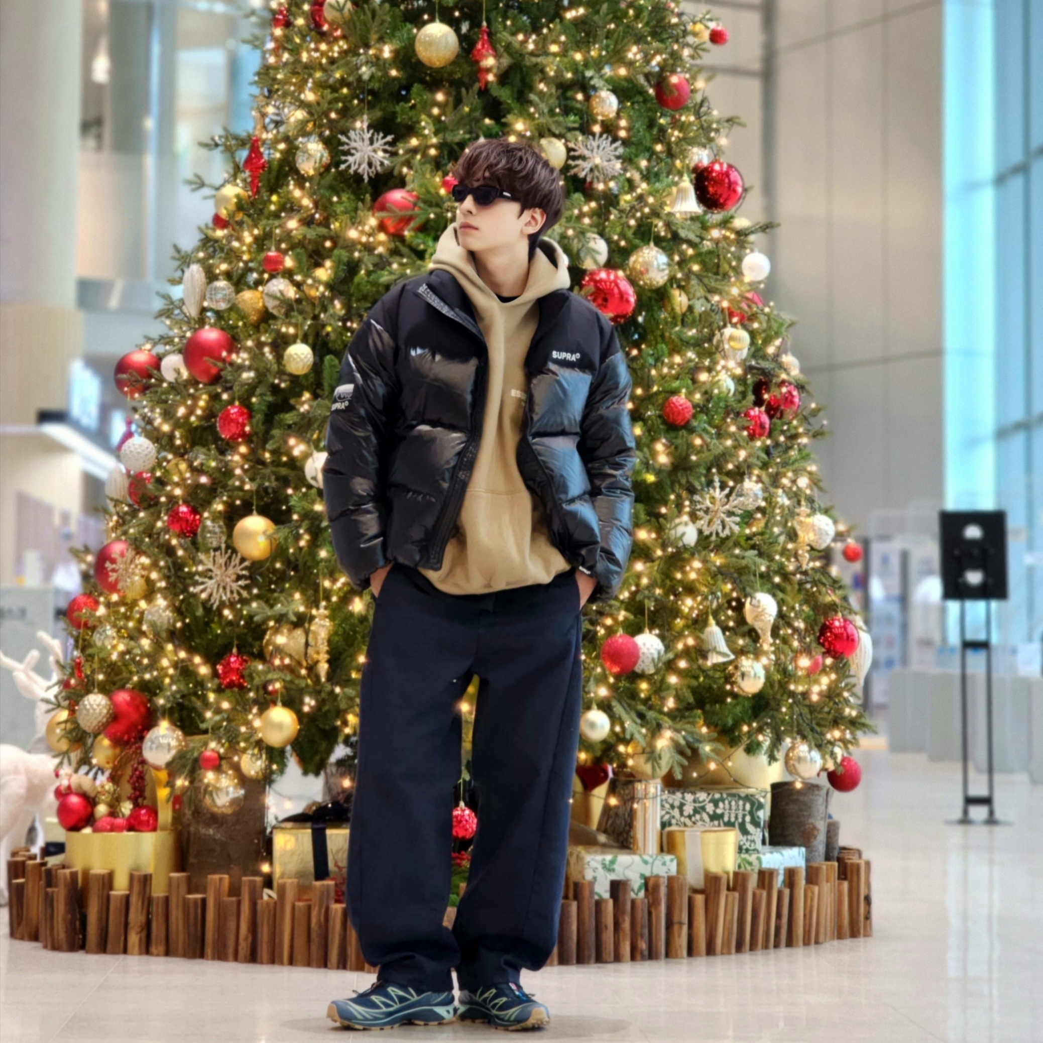 Essentials Hoodie Oak - 22SS, Salomon XT-6 GTX Carbon Bering Sea 착용 스타일 - 2