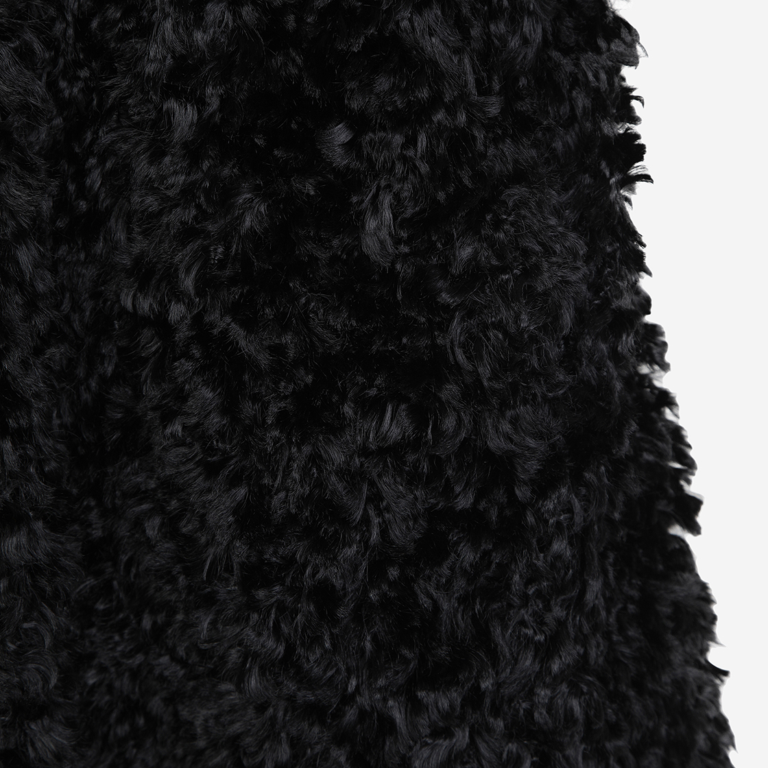 윤세 우먼 에코 퍼 코트 블랙(Yunse Women Eco Fur Coat Black) - 5