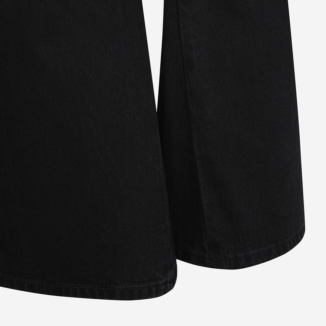 윤세 우먼 피어스드 커브드 데님 블랙(Yunse Women Pierced Curved Denim Black) - 5