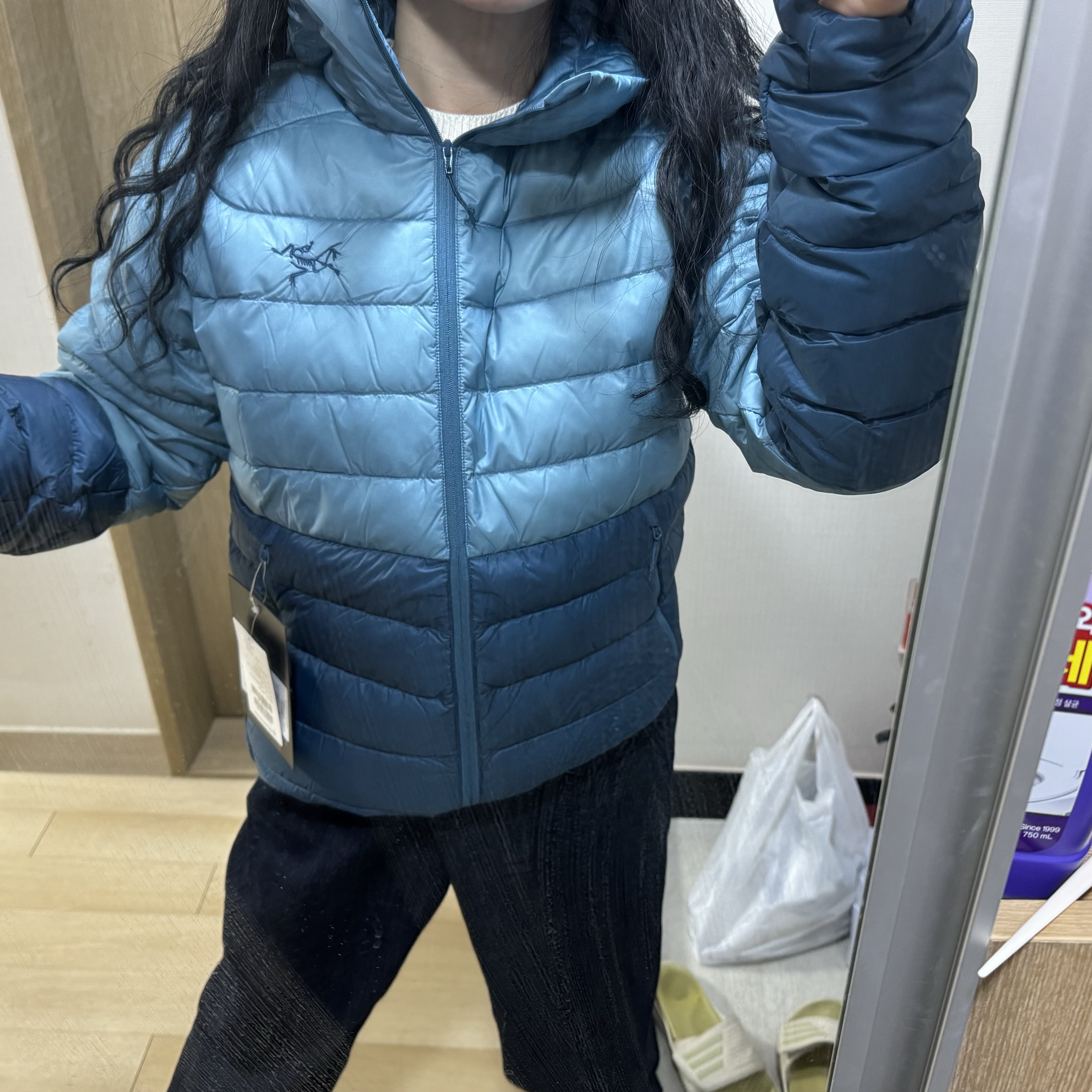 Arc'teryx Cerium Hoody Serene Solace 착용 스타일 - 1